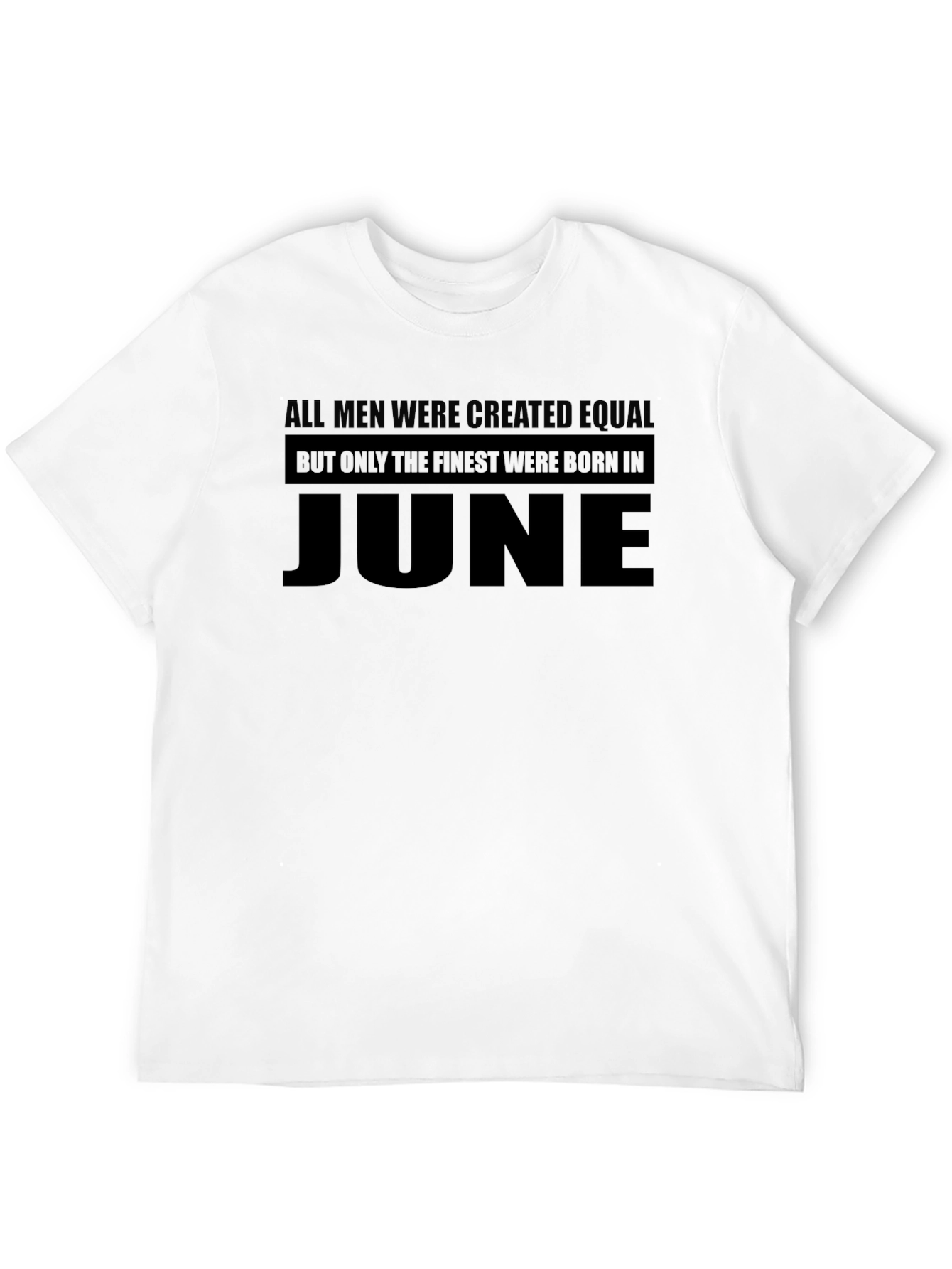 Finest Born in June Black Graphic T-Shirt