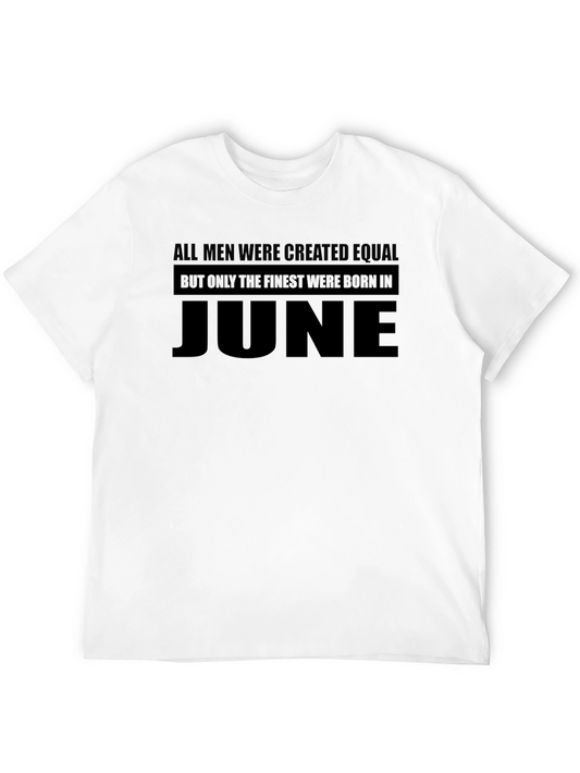 Finest Born in June Black Graphic T-Shirt
