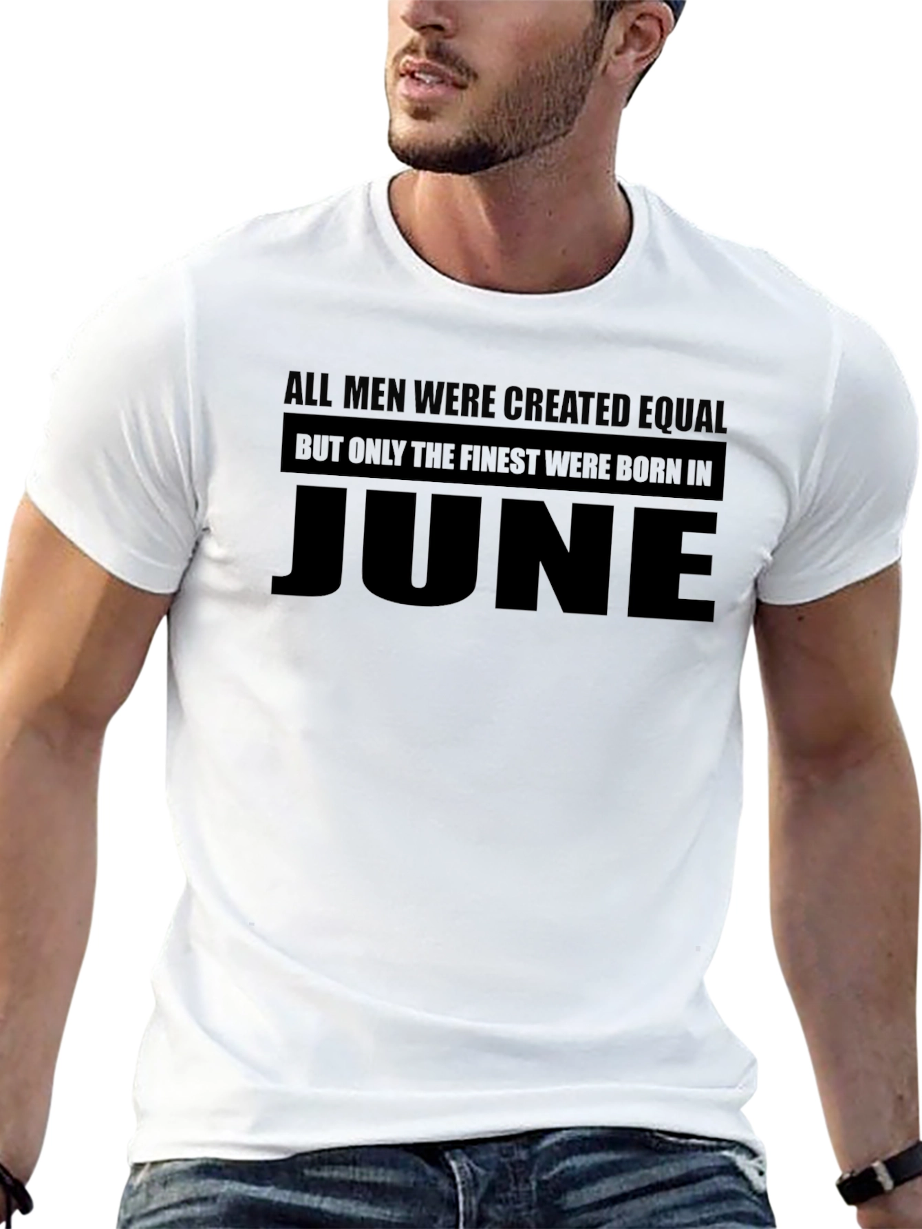 Finest Born in June Black Graphic T-Shirt