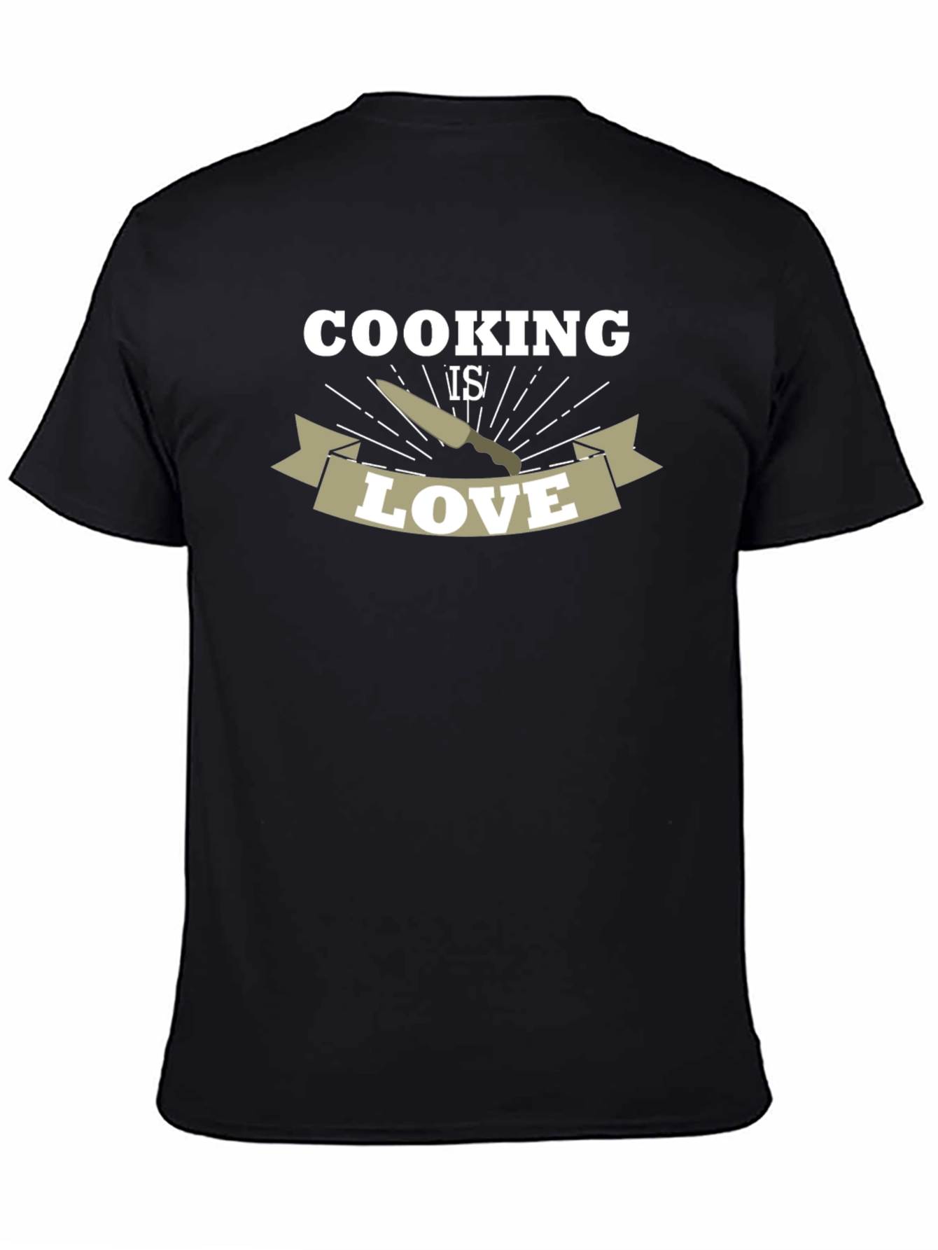 Cooking is Love Black T-Shirt