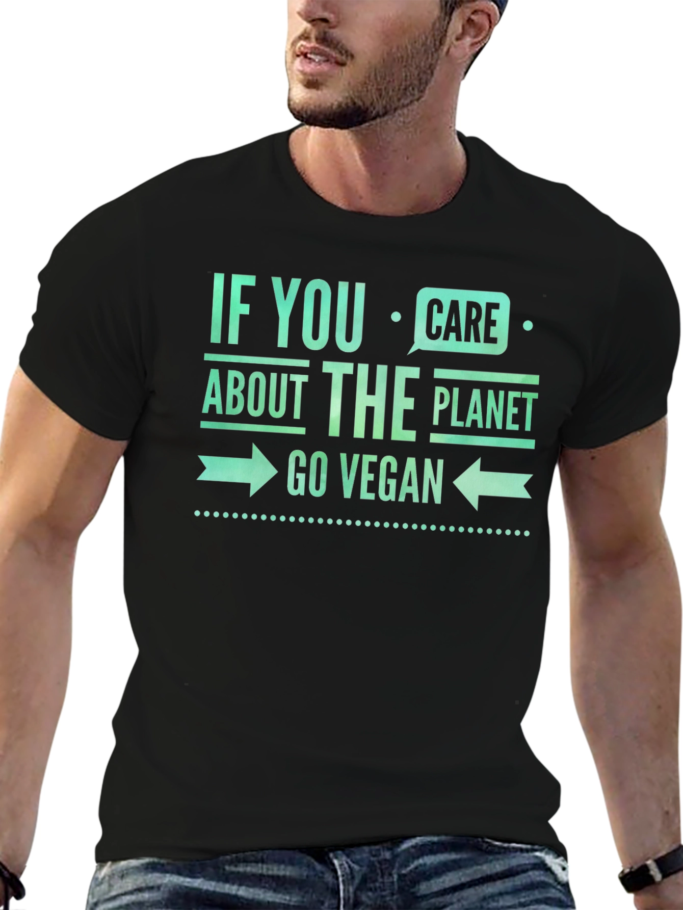 Go Vegan Planet Care Graphic Tee