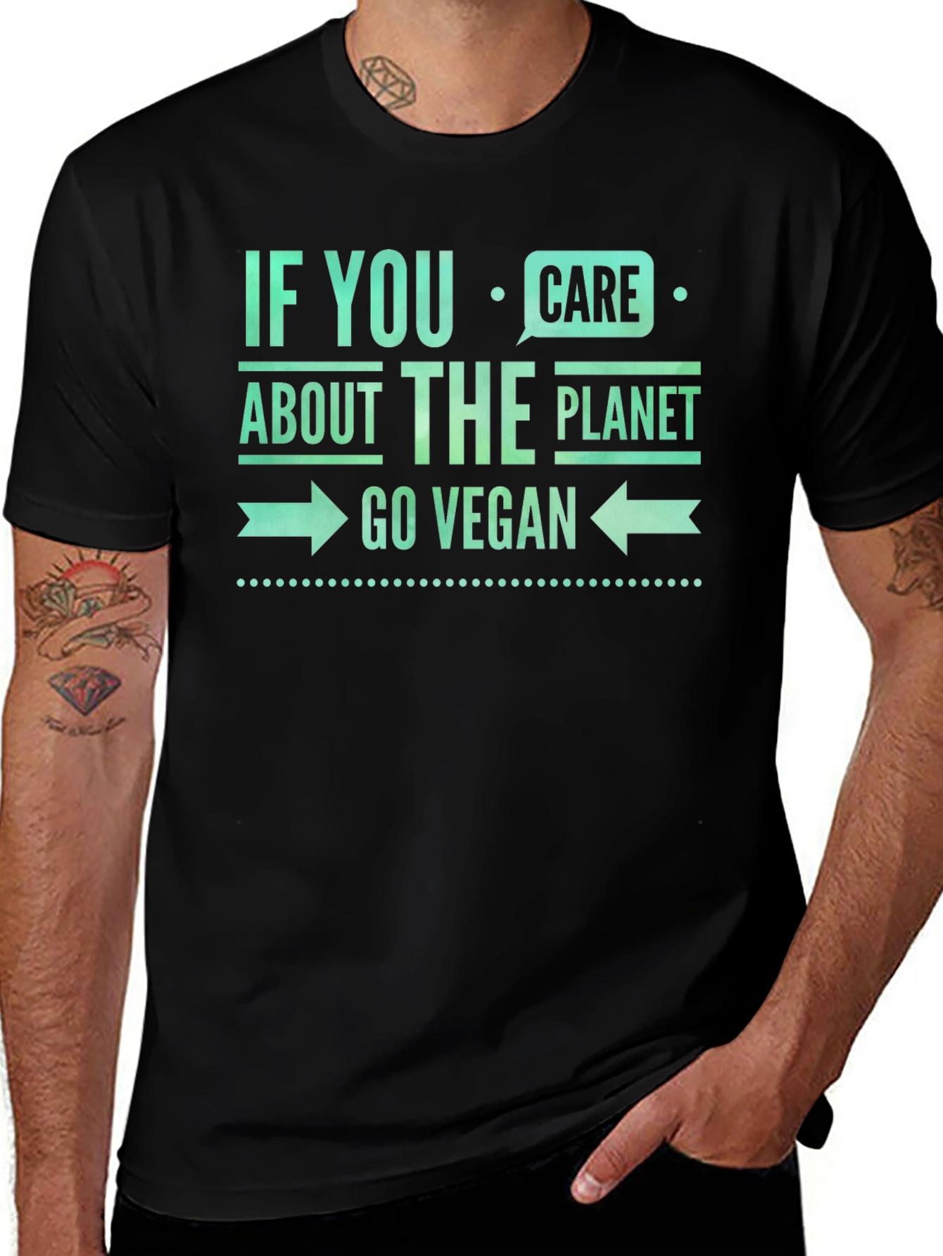Go Vegan Planet Care Graphic Tee