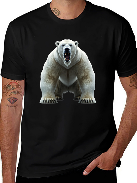 Polar Bear Graphic Tee - Fierce Animal Print