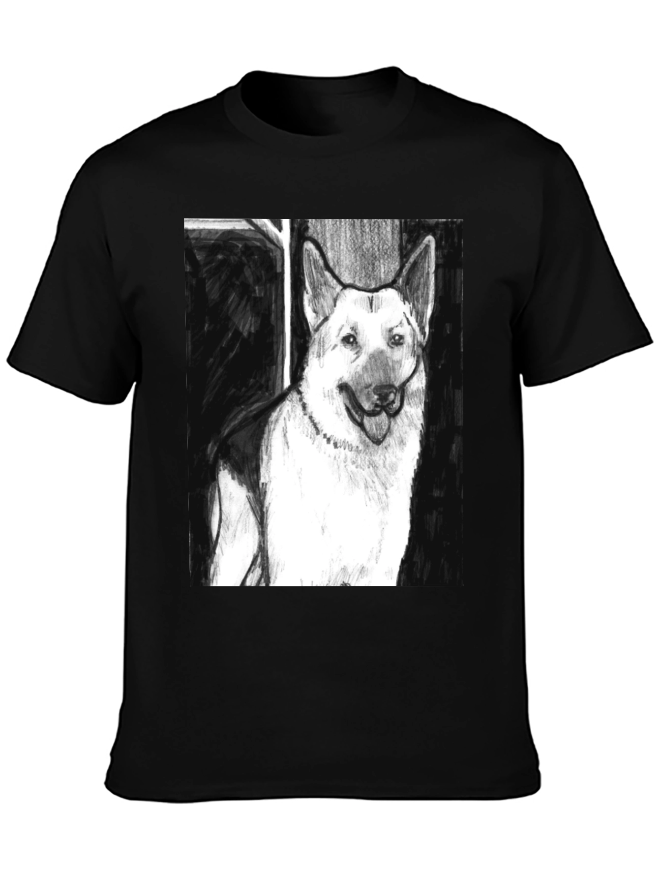 German Shepherd Dog Sketch T-Shirt