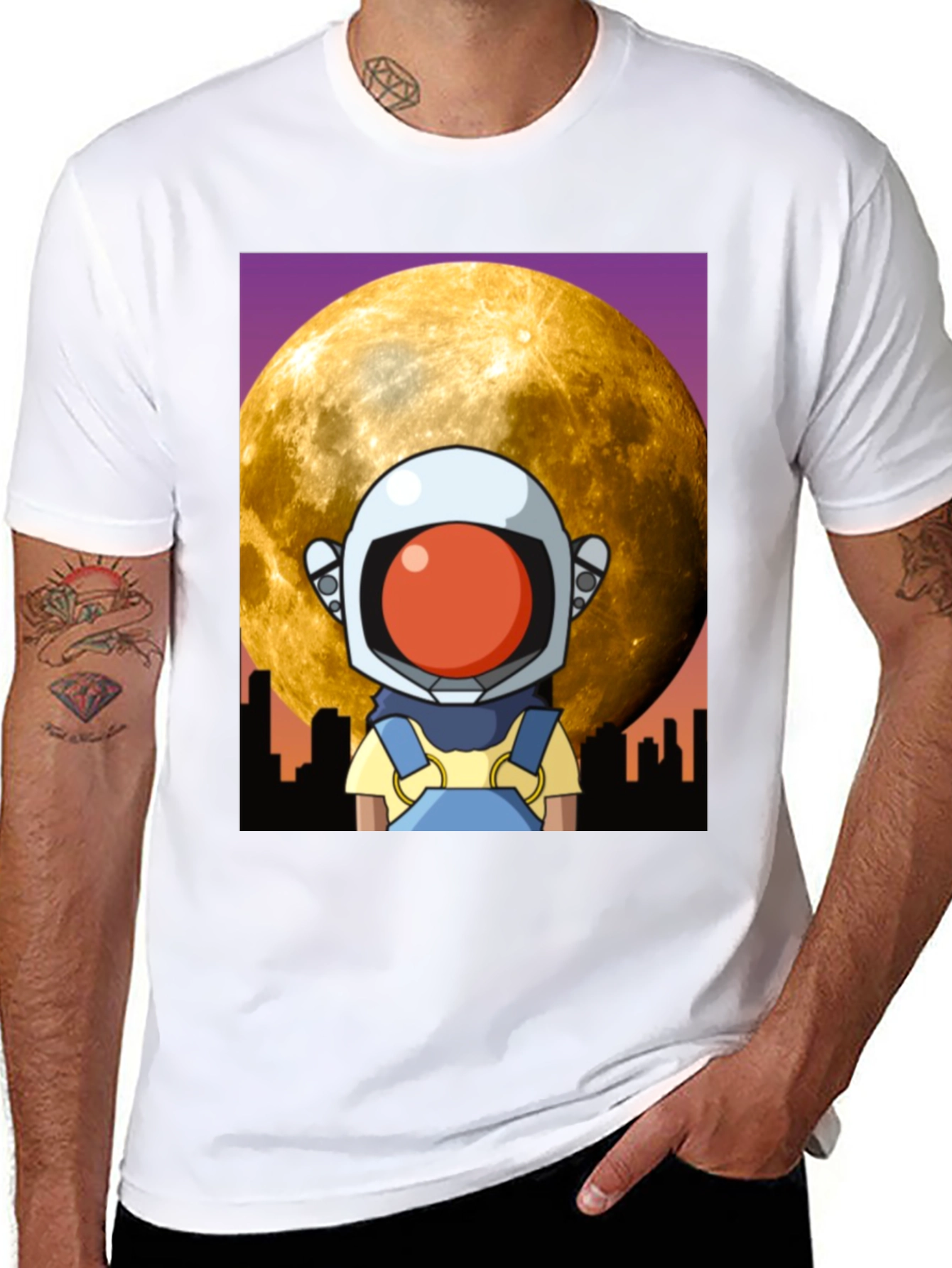 Astronaut Moonscape Graphic Tee