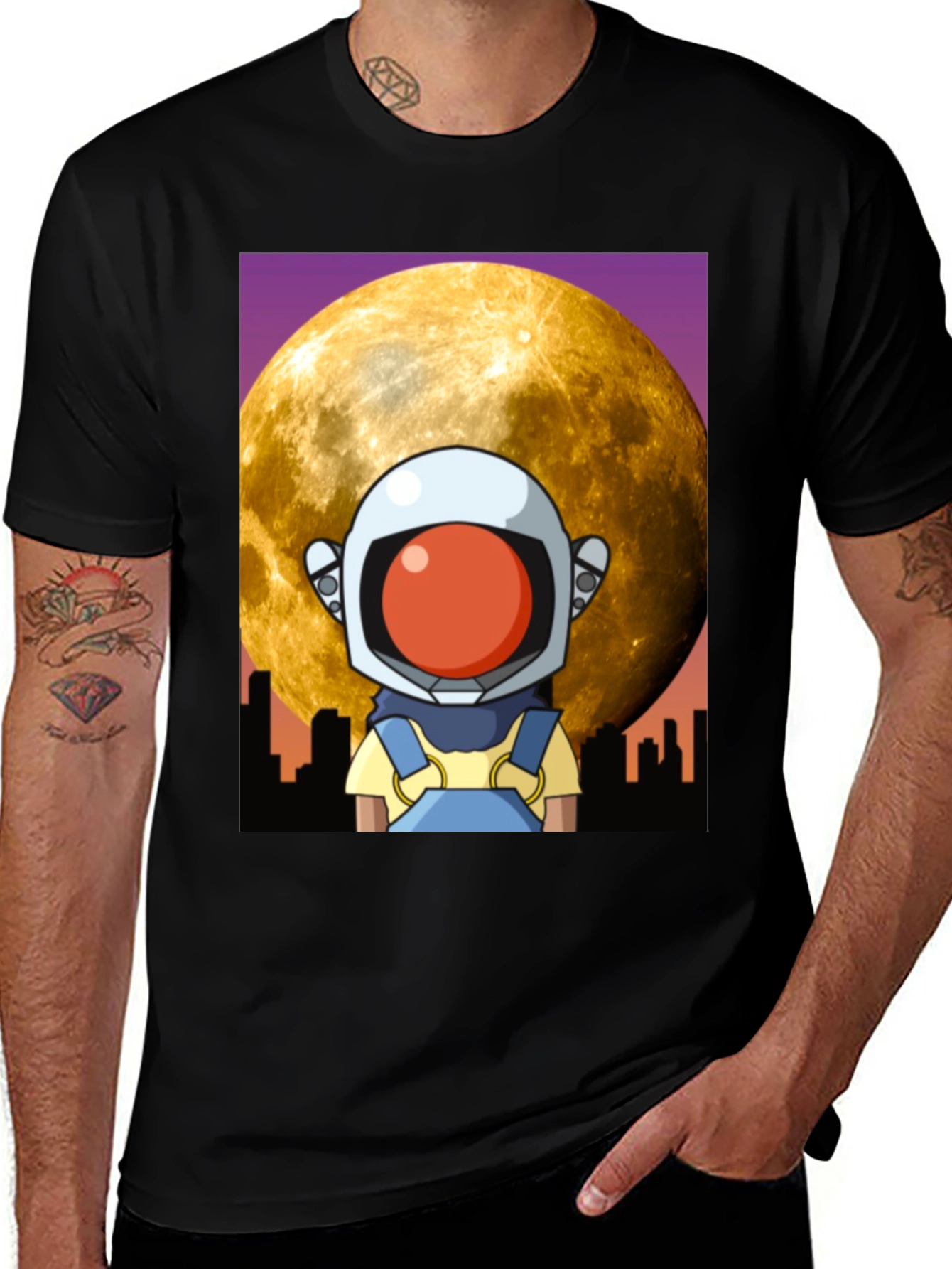 Astronaut Moonscape Graphic Tee