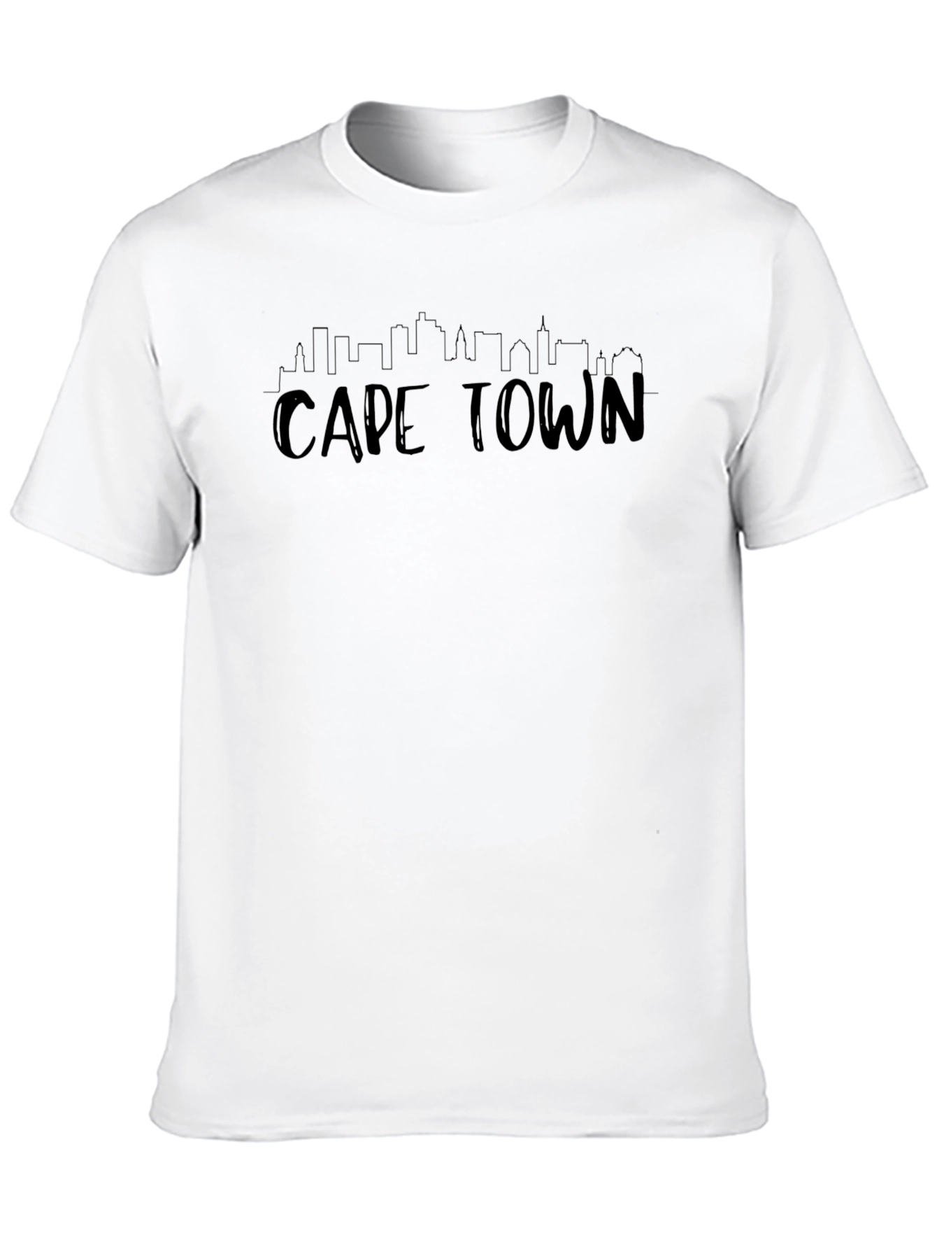 Cape Town Skyline Black Graphic T-Shirt