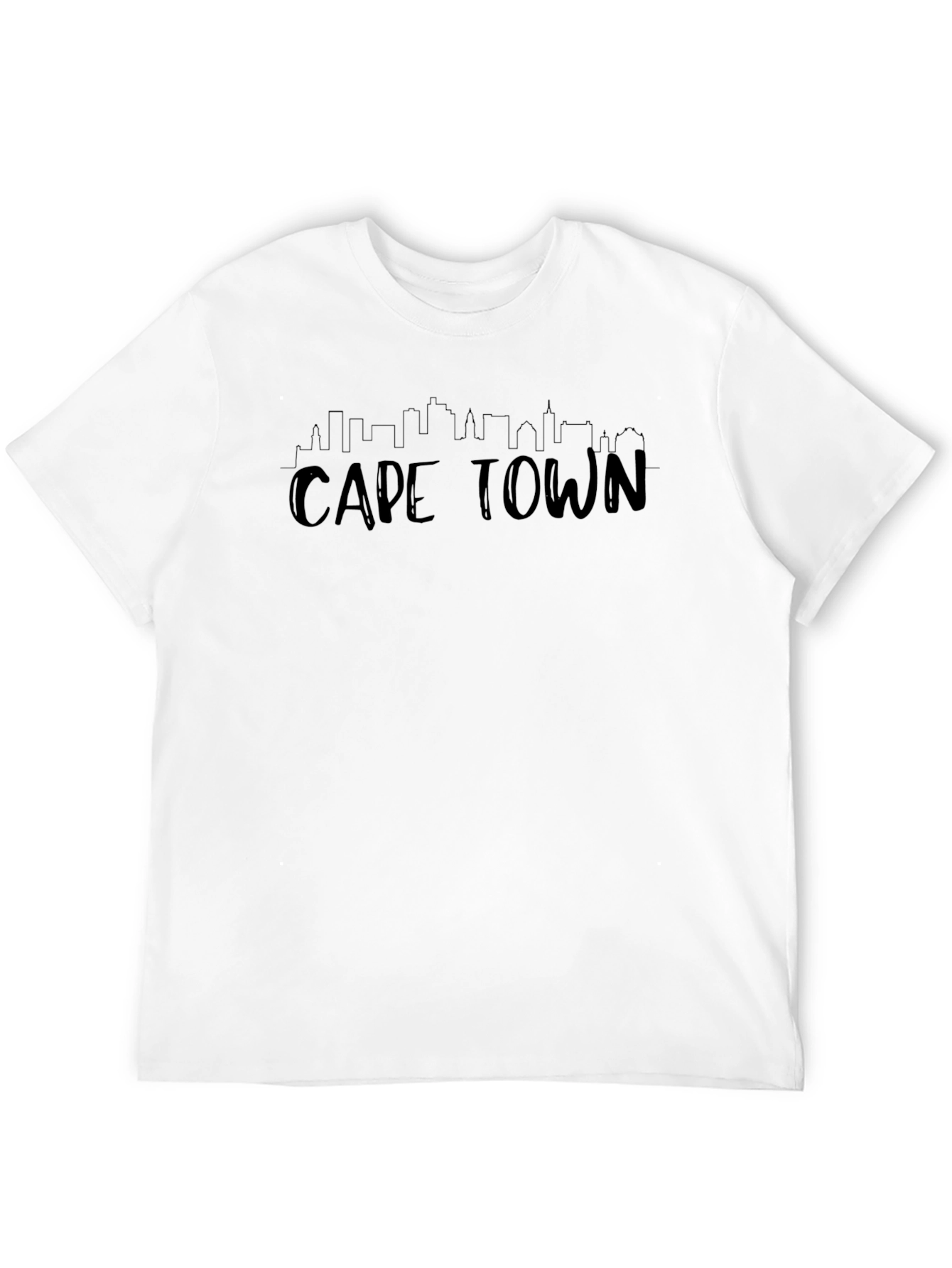 Cape Town Skyline Black Graphic T-Shirt