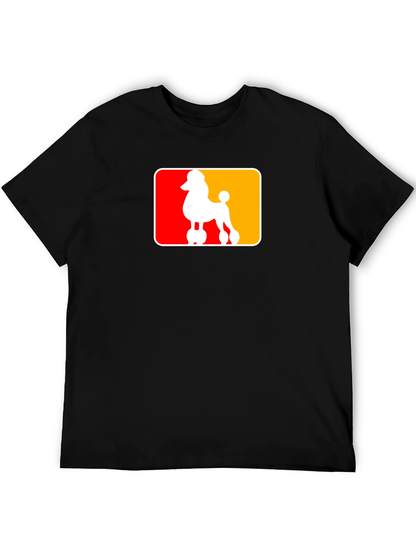 Poodle Silhouette Graphic Tee - Black