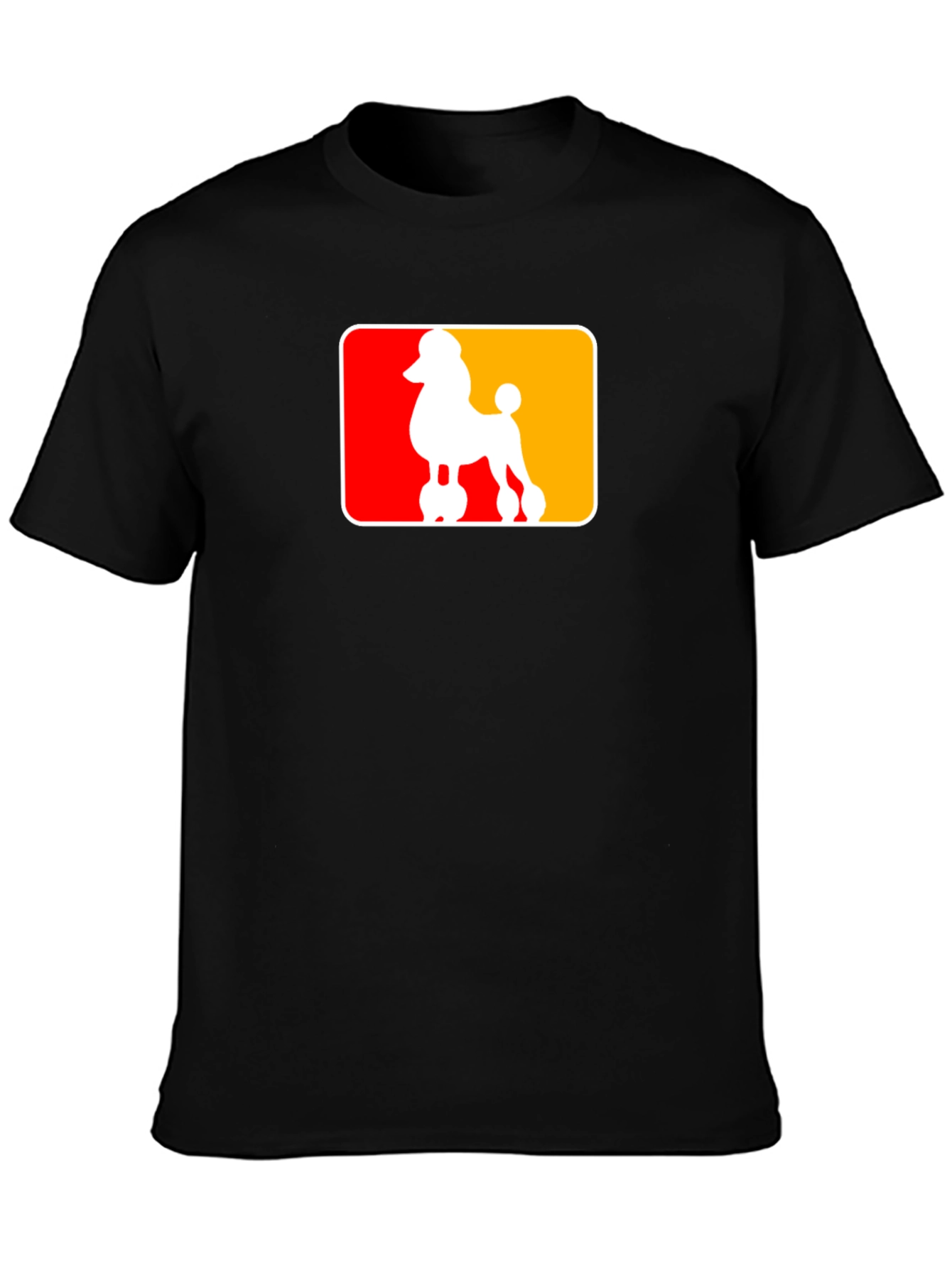 Poodle Silhouette Graphic Tee - Black