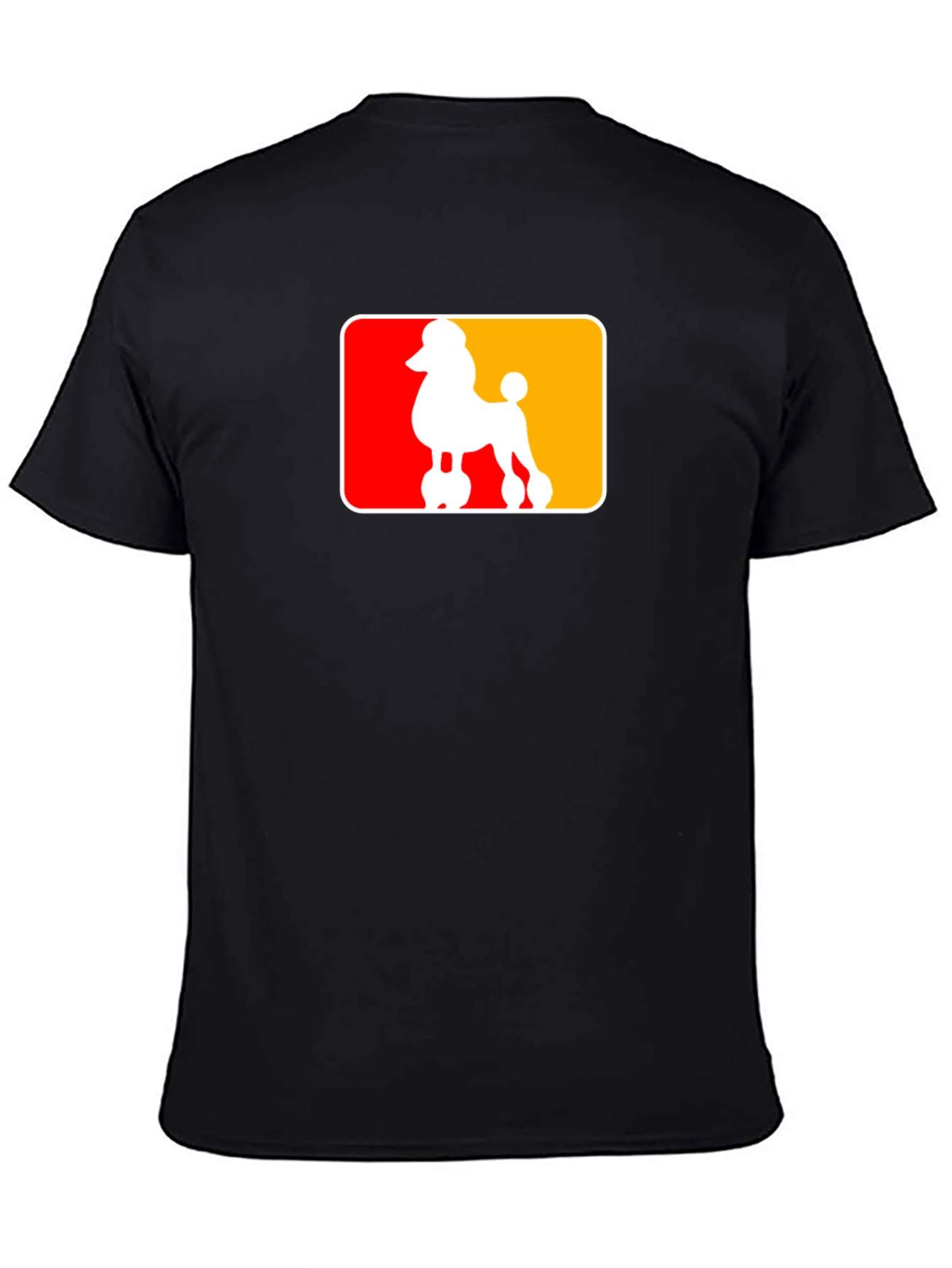 Poodle Silhouette Graphic Tee - Black