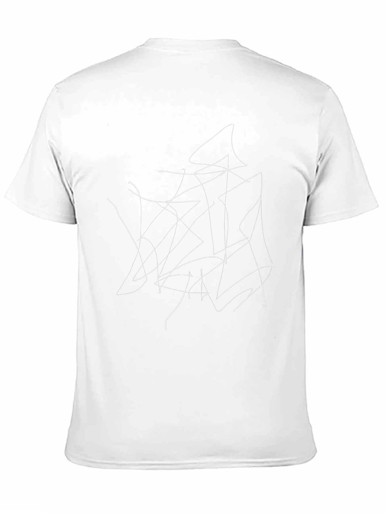 Abstract Line Art Black T-Shirt - Modern Graphic Tee