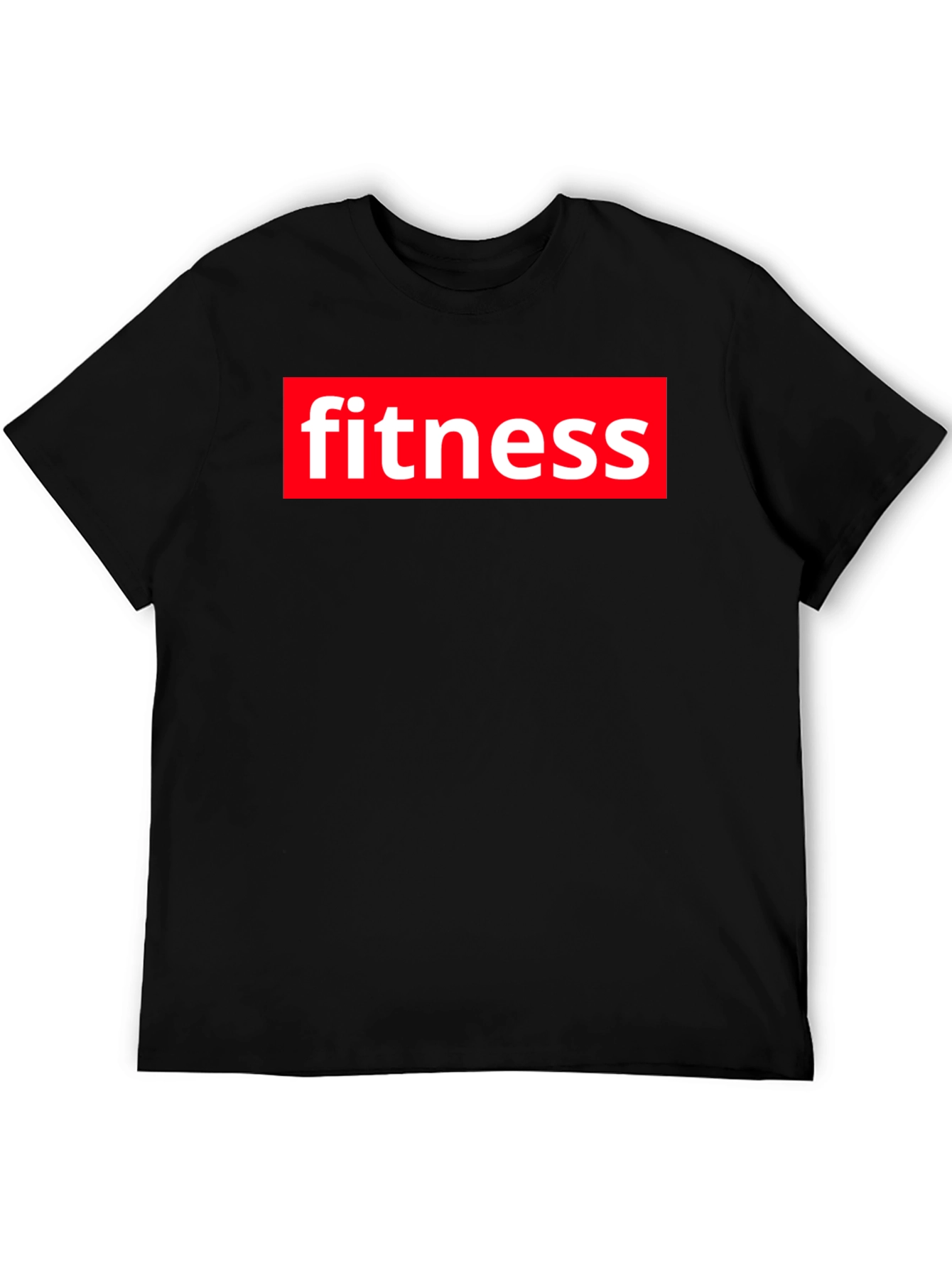 Fitness Graphic Tee - Bold Red & White