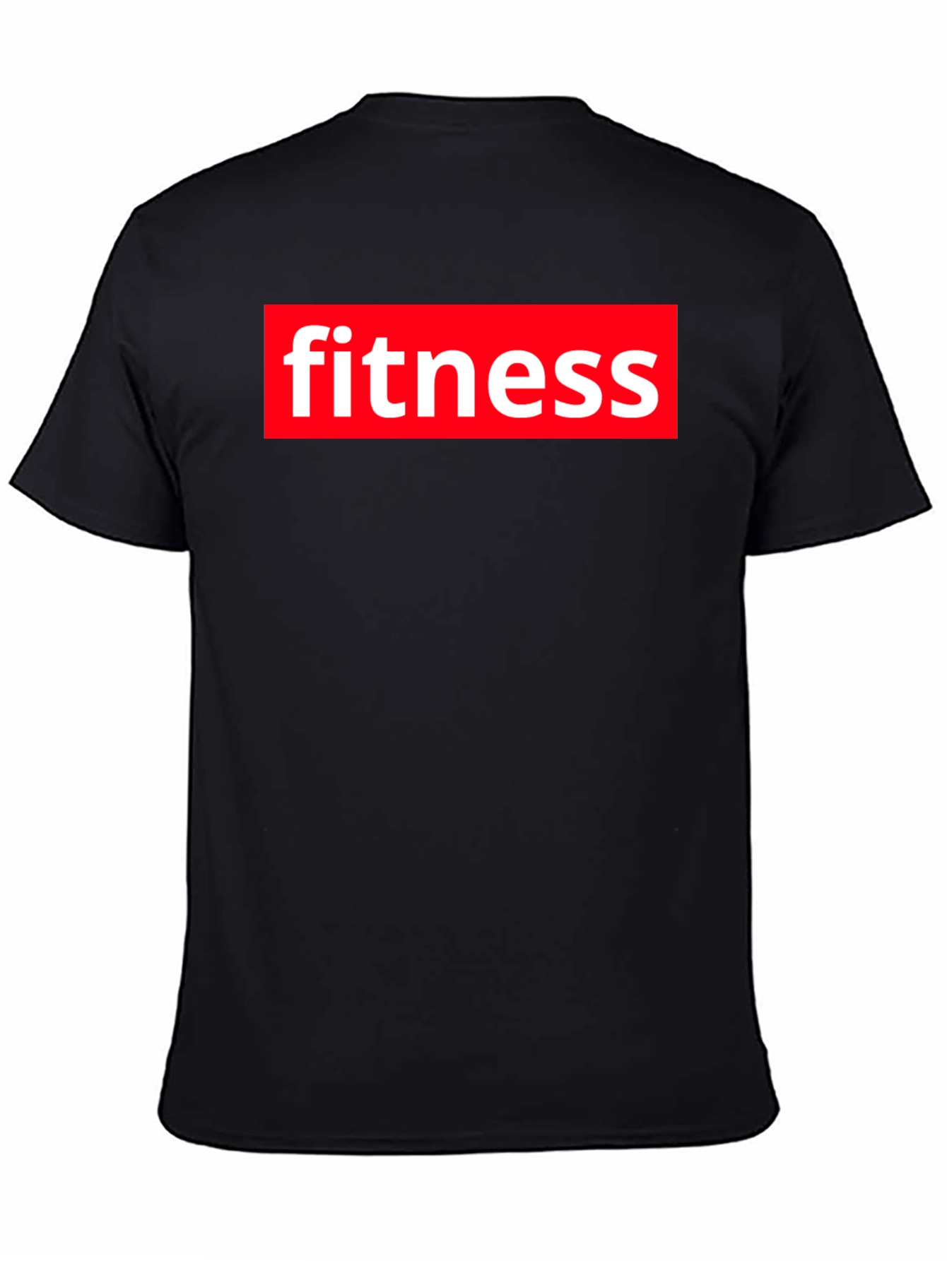 Fitness Graphic Tee - Bold Red & White