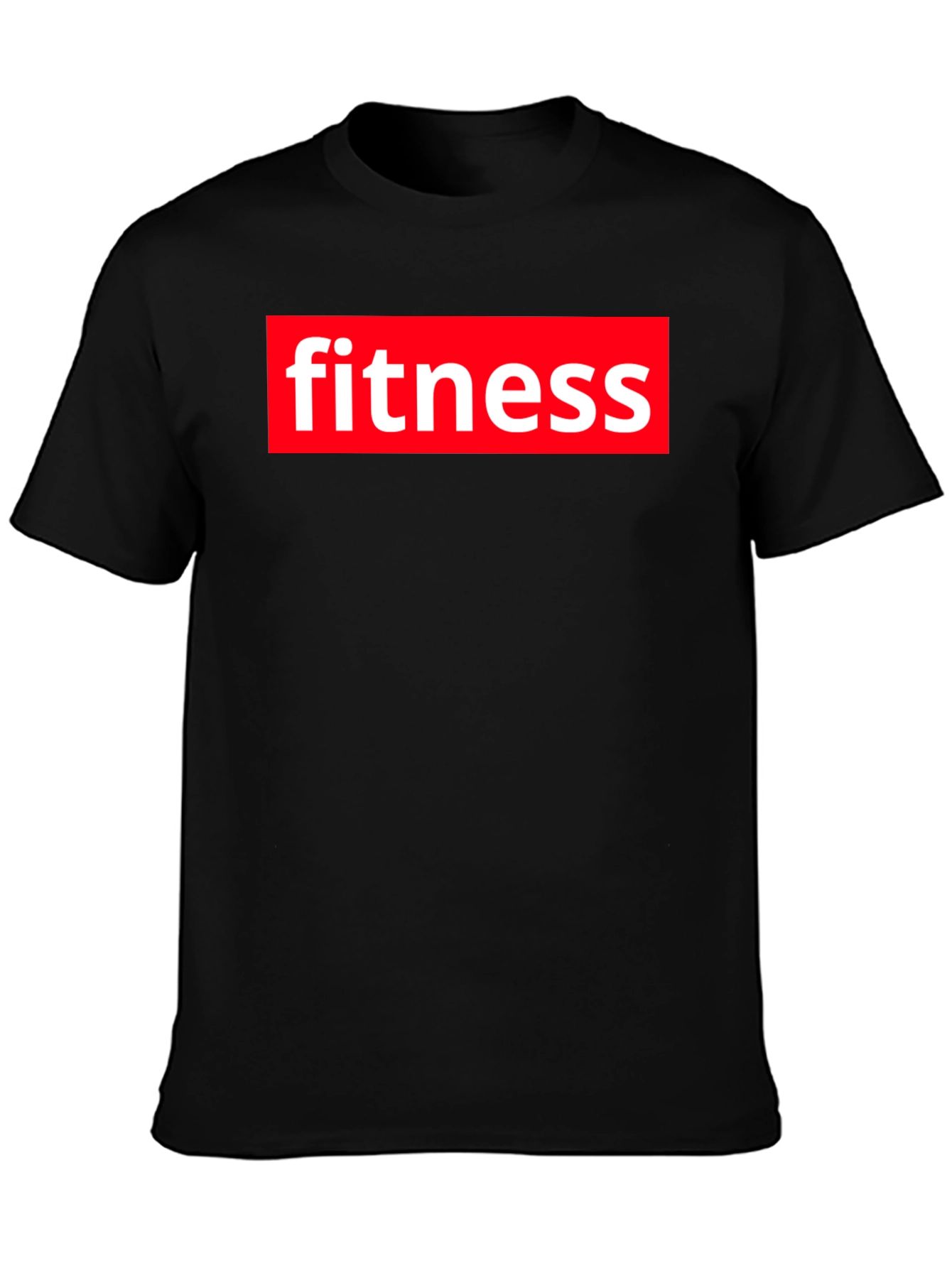 Fitness Graphic Tee - Bold Red & White