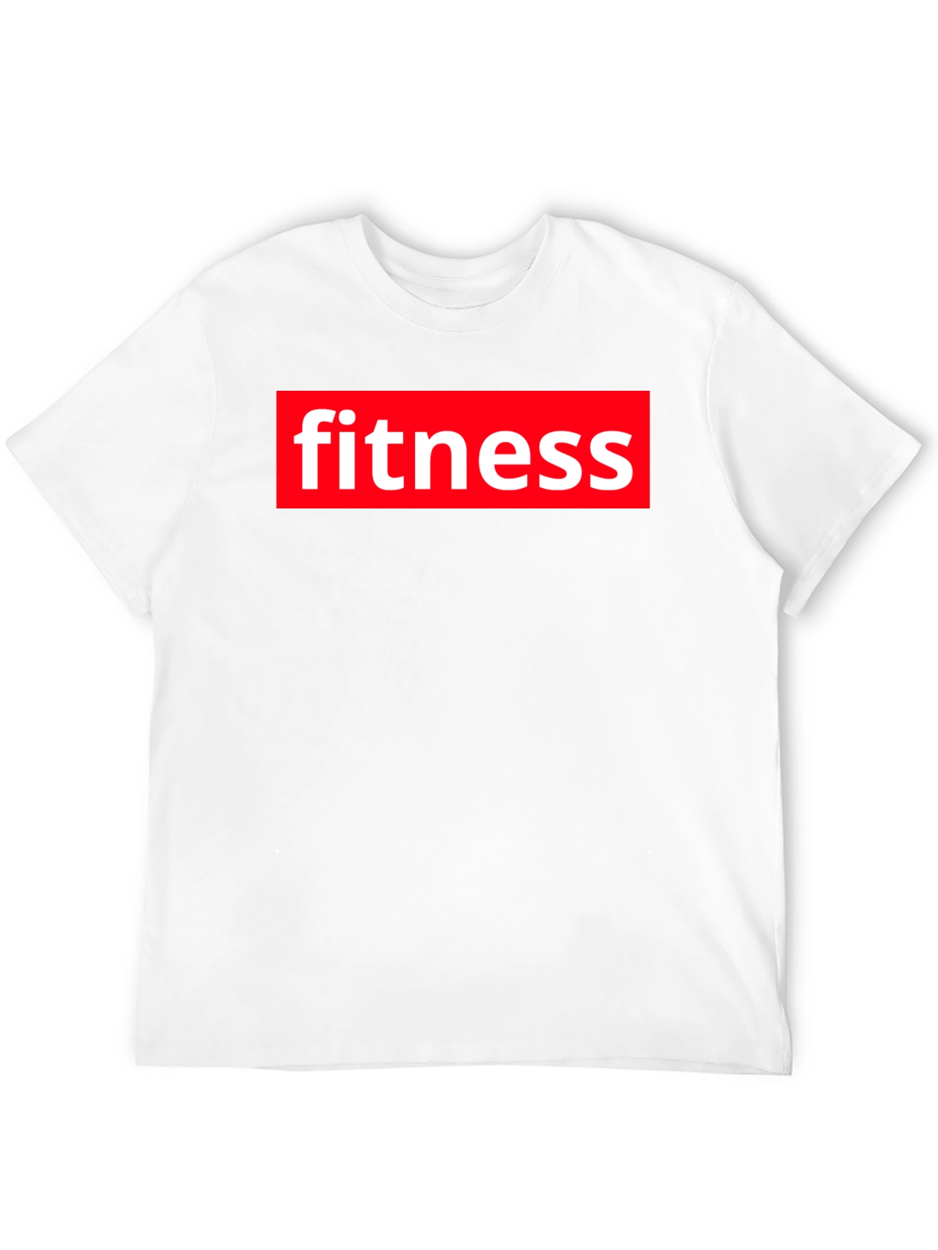 Fitness Graphic Tee - Bold Red & White