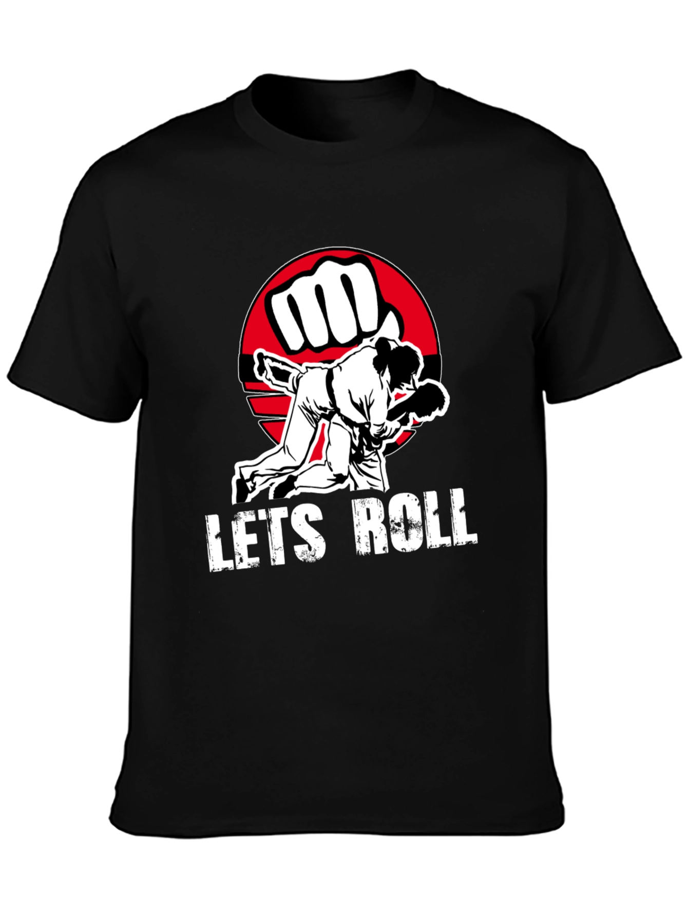 Lets Roll Jiu Jitsu Graphic Tee - Black