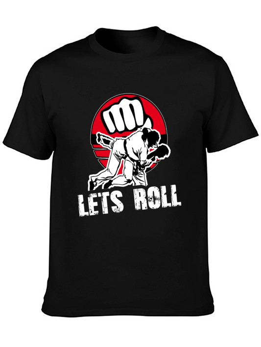 Lets Roll Jiu Jitsu Graphic Tee - Black