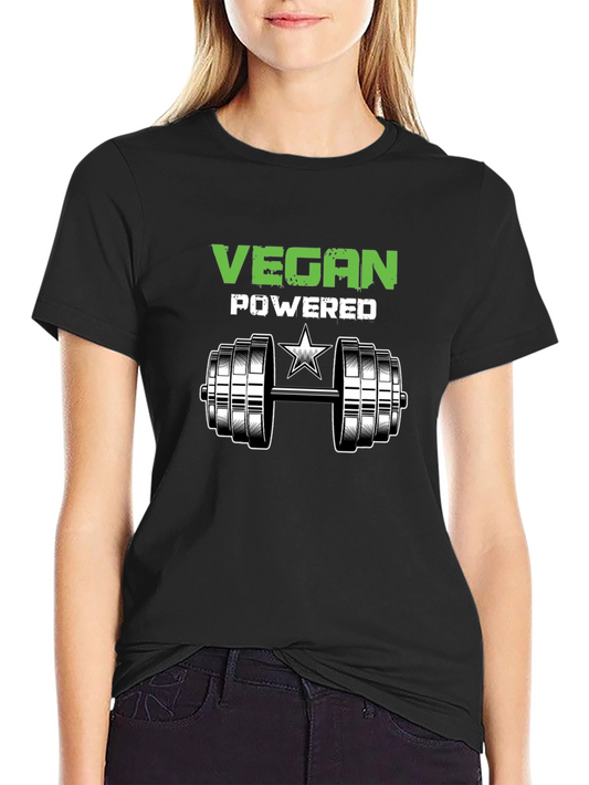 Vegan Powered Workout T-Shirt - Black