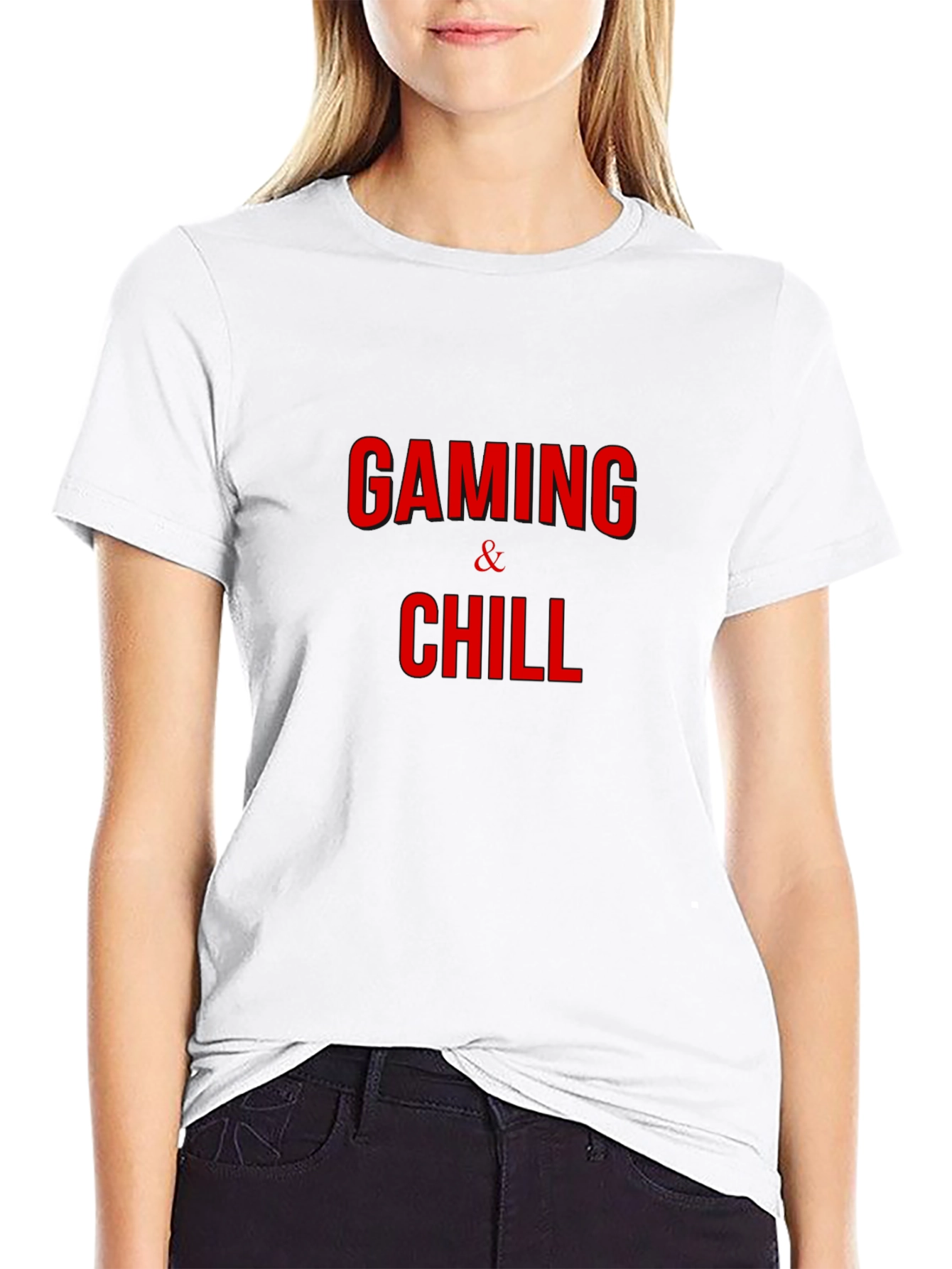 Gaming & Chill Black Graphic Tee