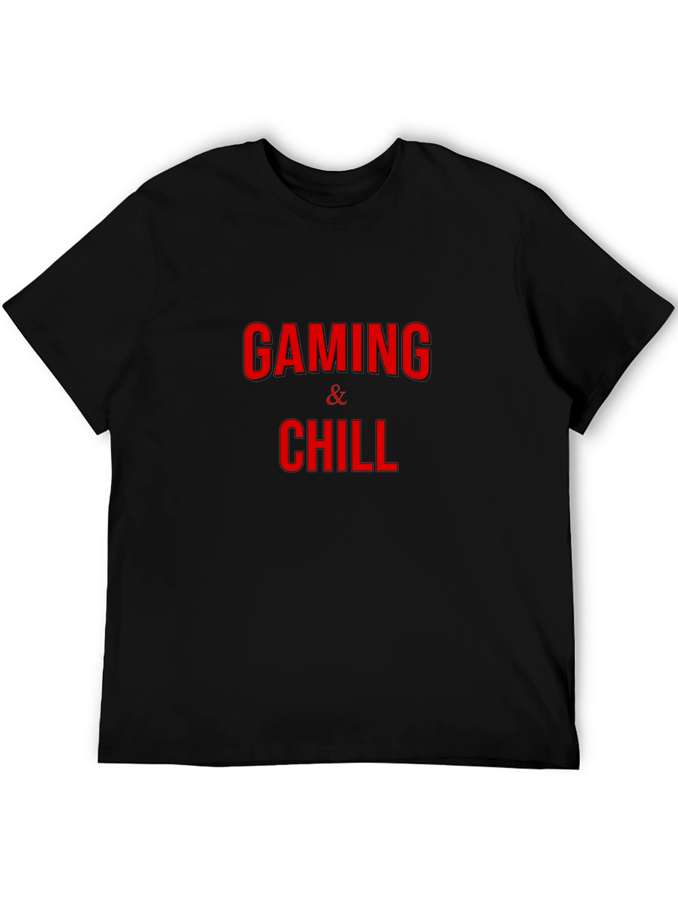 Gaming & Chill Black Graphic Tee