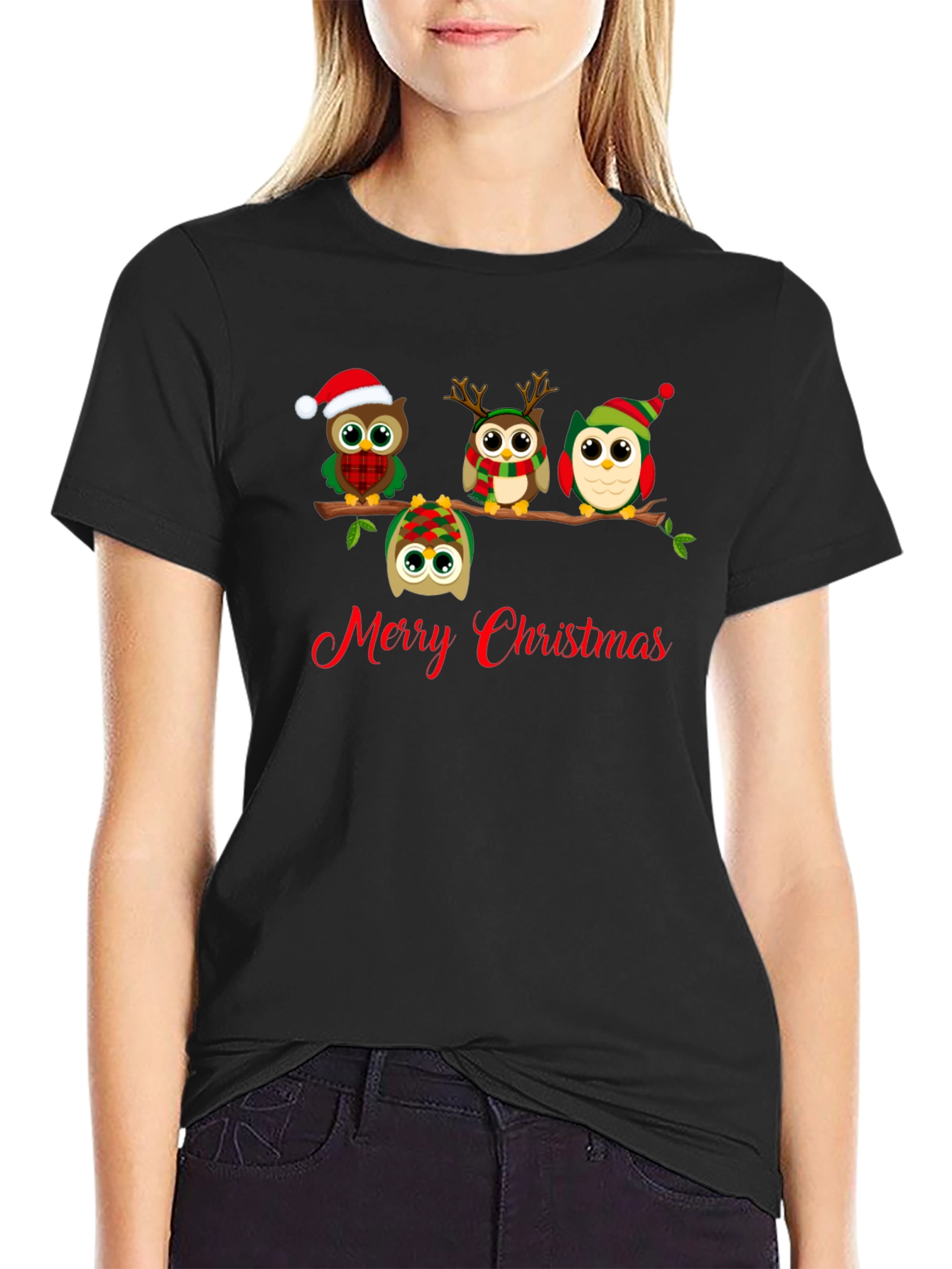 Merry Christmas Owl T-Shirt