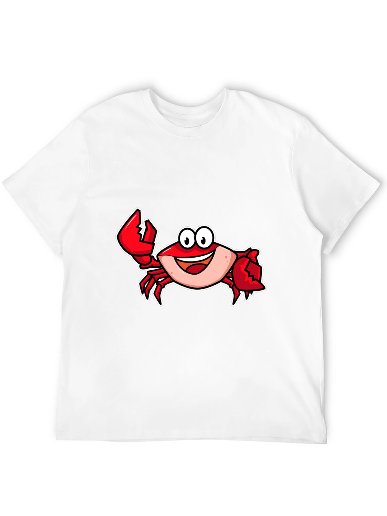 Cartoon Crab Graphic T-Shirt - Fun Stylish Tee