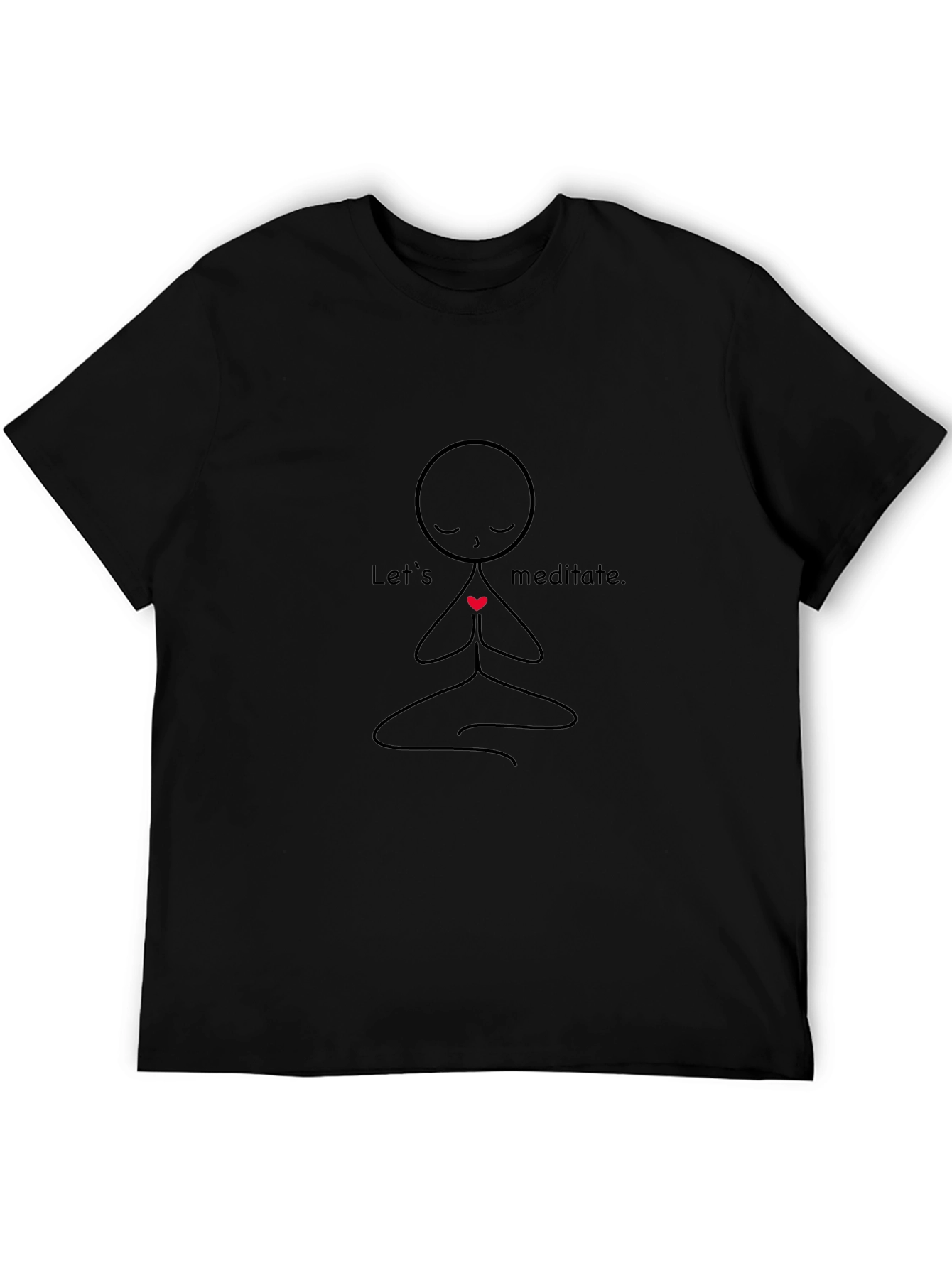 Meditate T-Shirt: Zen Stick Figure Tee