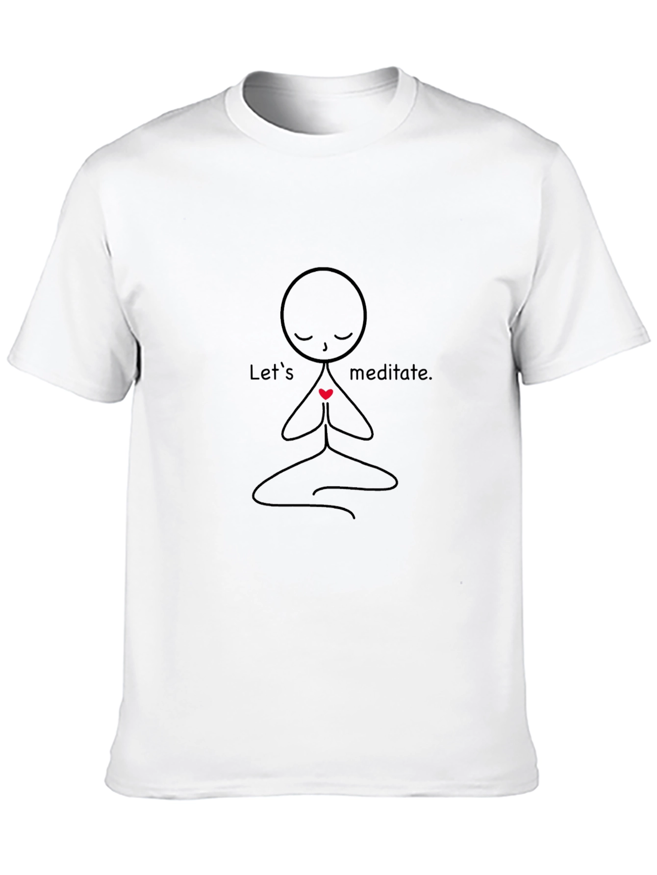 Meditate T-Shirt: Zen Stick Figure Tee