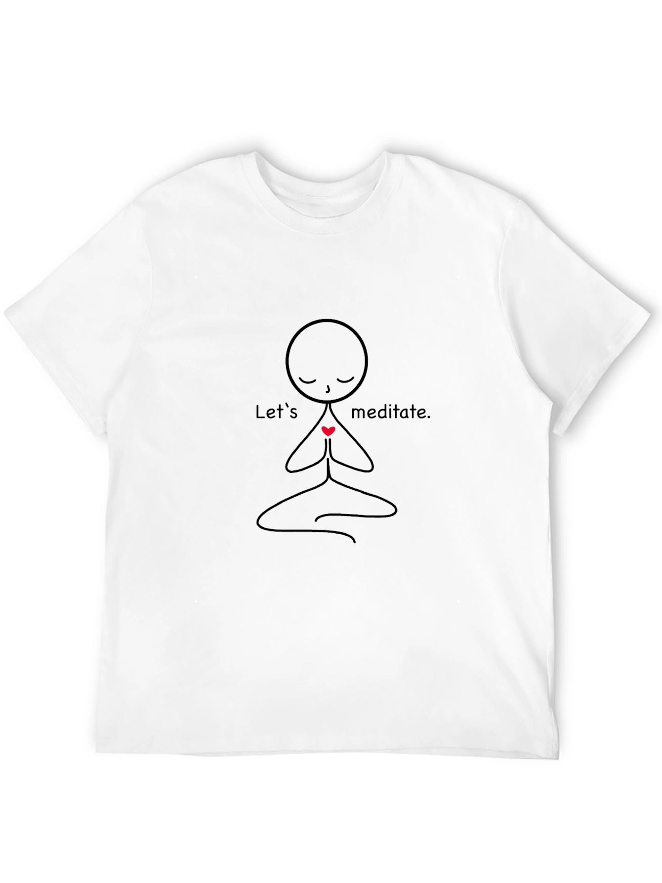 Meditate T-Shirt: Zen Stick Figure Tee