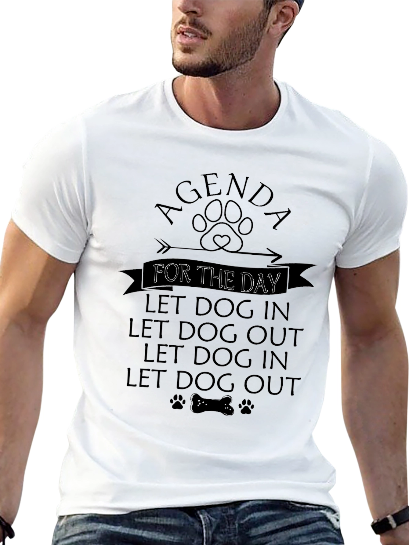 Dog Lover Agenda T-Shirt - Funny Pet Owner Tee