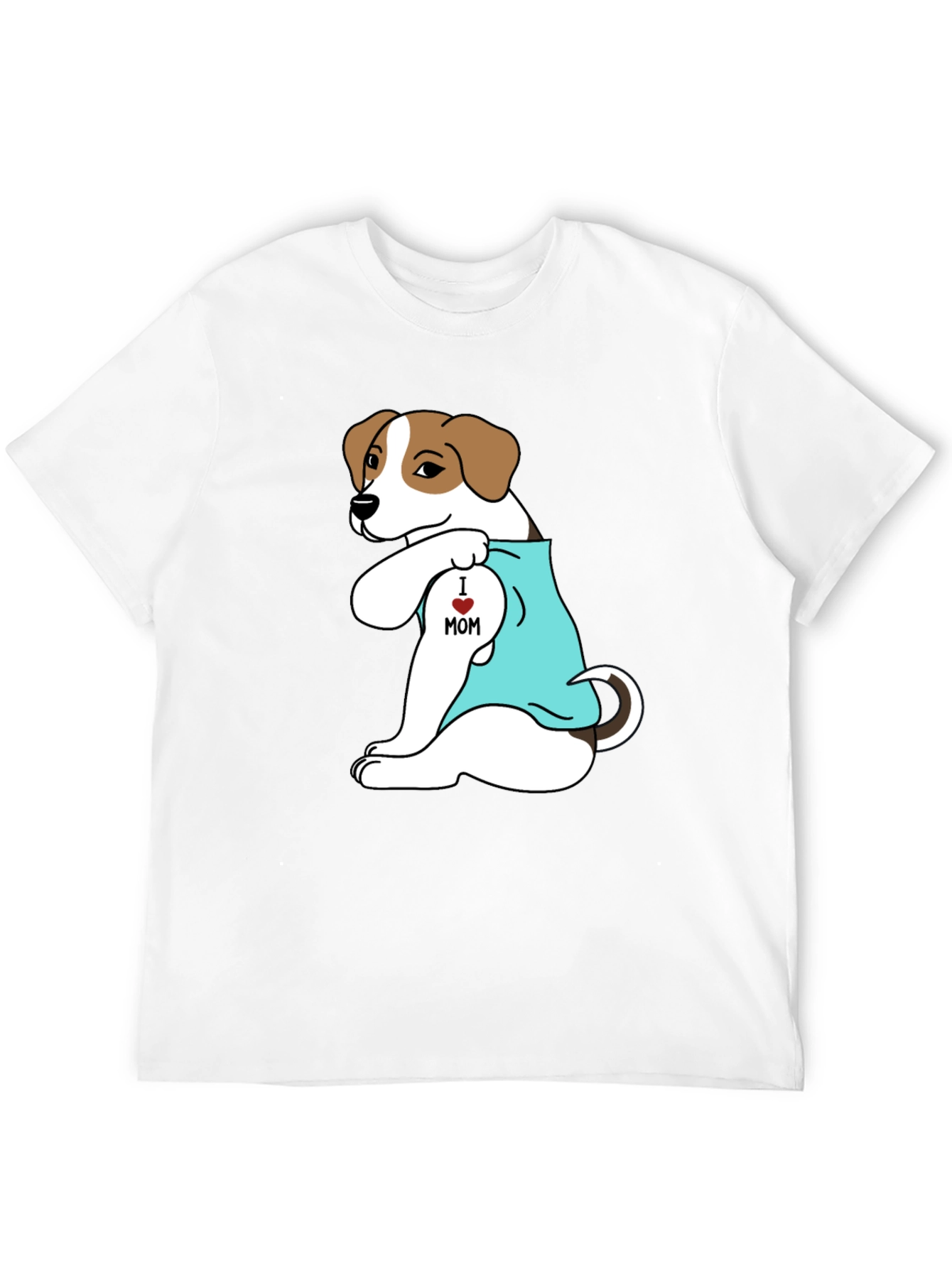 Dog Mom Tattoo T-Shirt - Black Cotton Tee