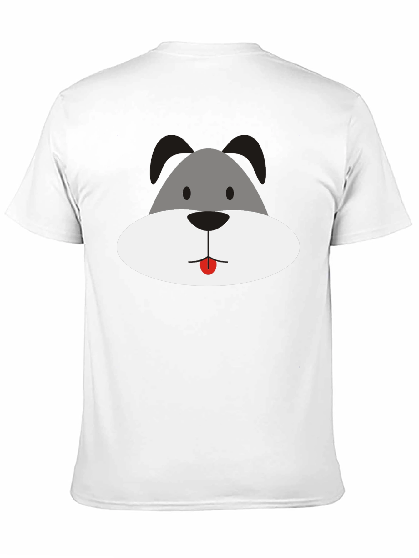 Dog Face Graphic Black T-Shirt