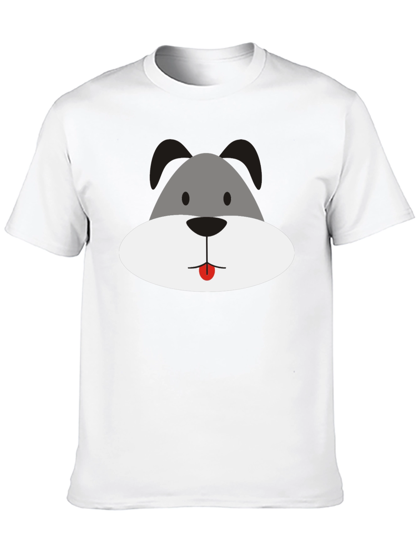 Dog Face Graphic Black T-Shirt