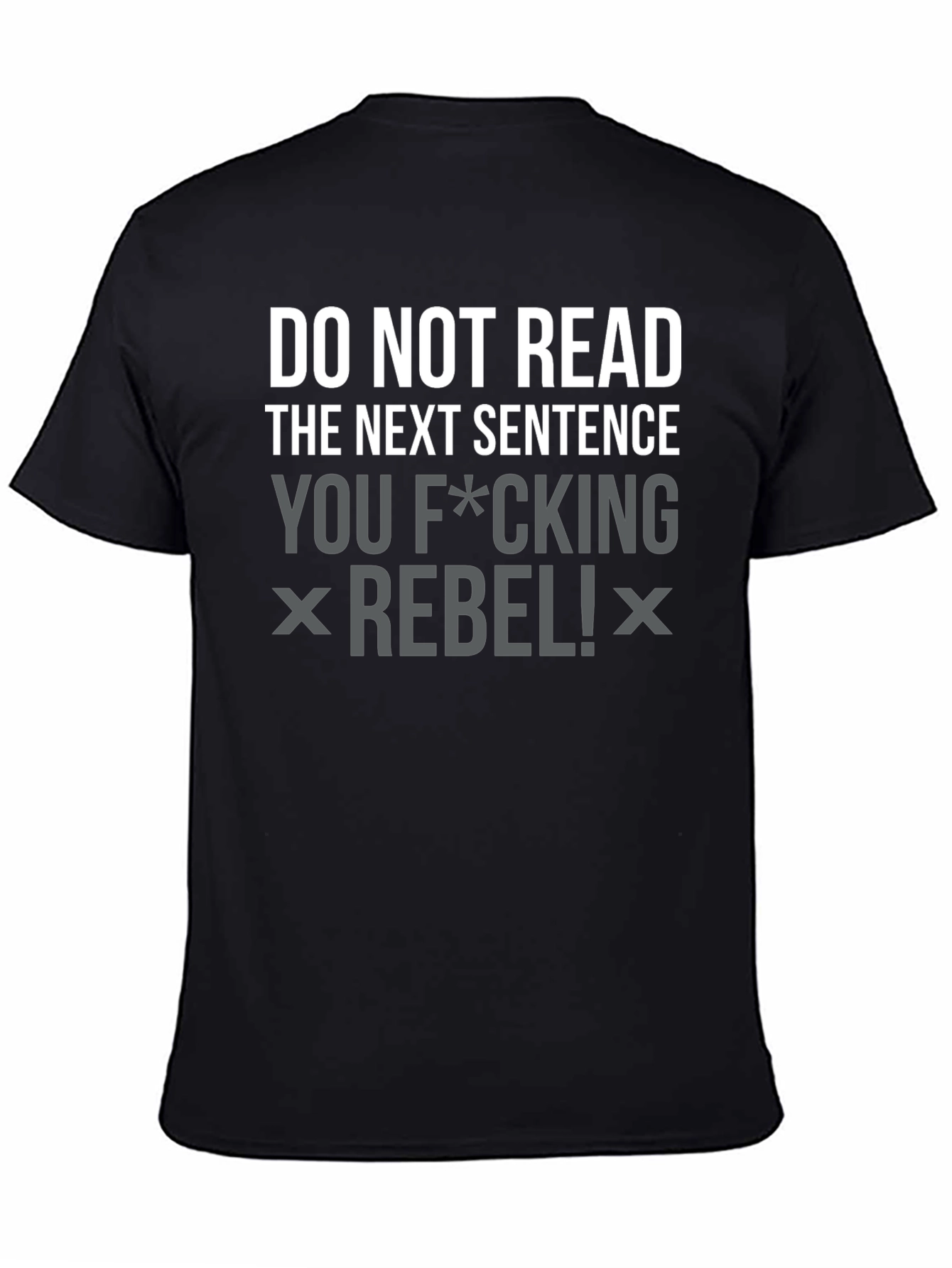 Rebel Slogan Graphic Tee - Black