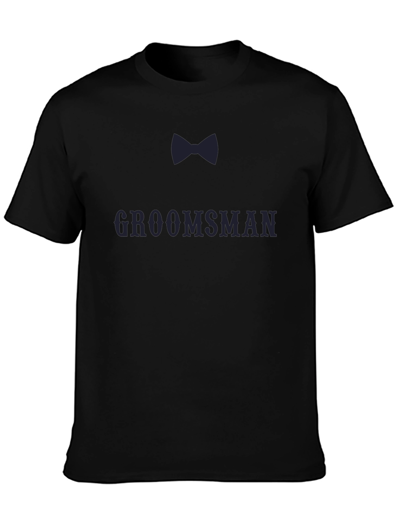 Groomsman Bow Tie T-Shirt - Black