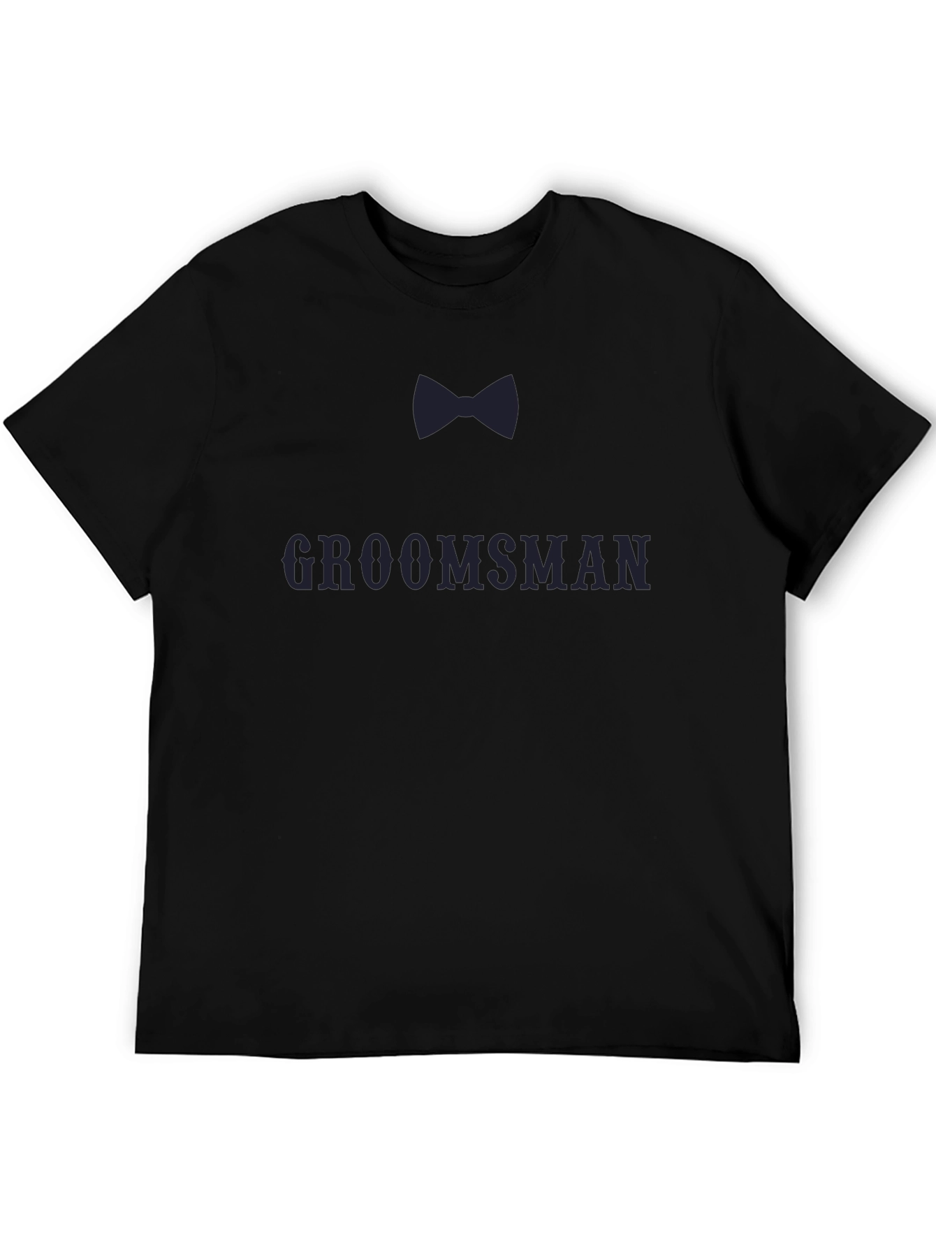 Groomsman Bow Tie T-Shirt - Black