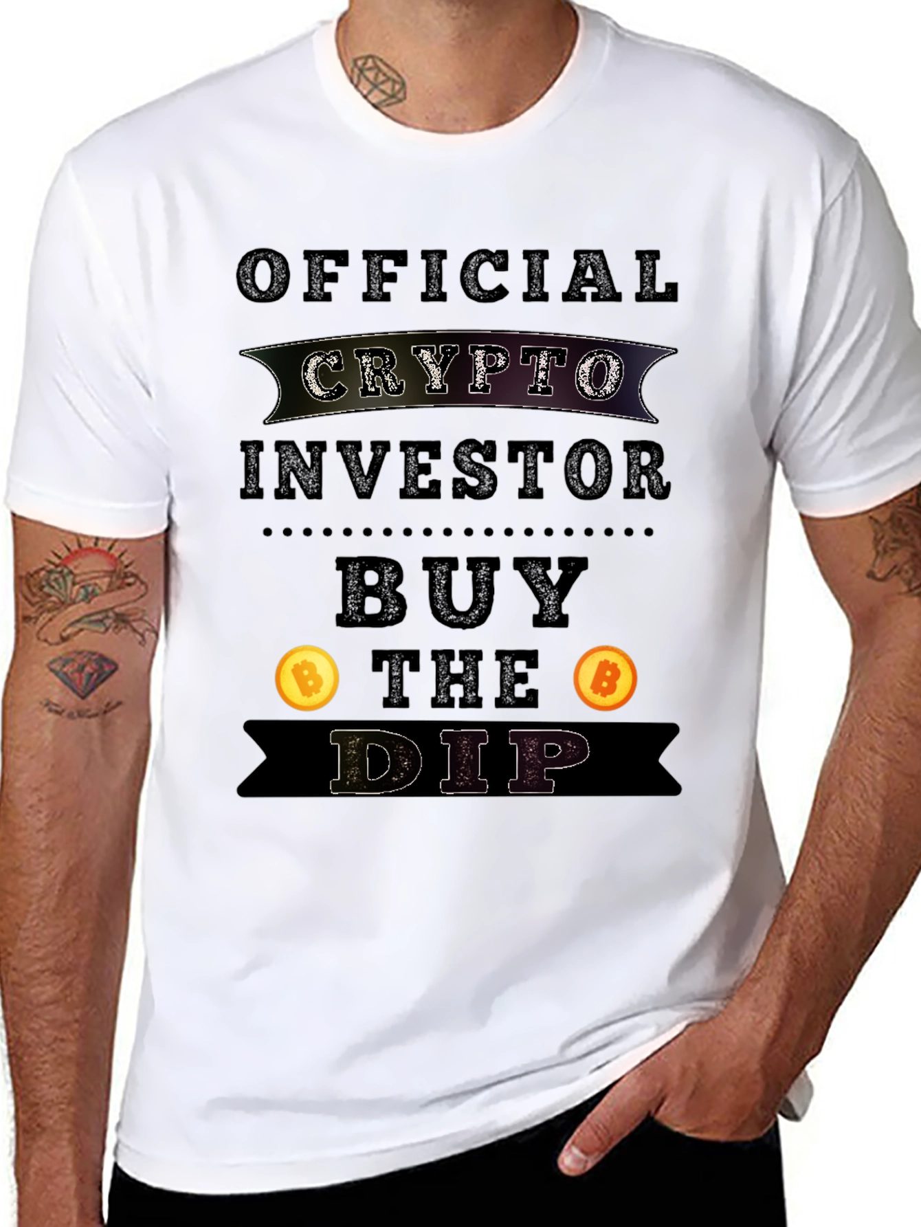 Crypto Investor T-Shirt - Buy the Dip Bitcoin