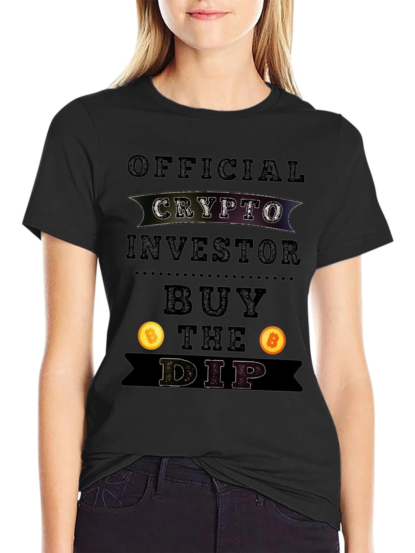 Crypto Investor T-Shirt - Buy the Dip Bitcoin