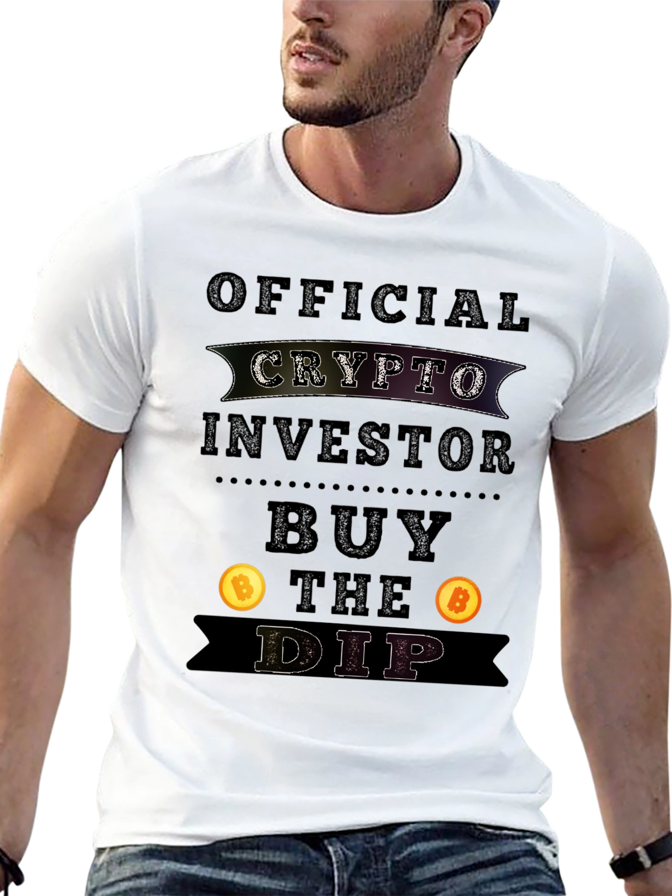 Crypto Investor T-Shirt - Buy the Dip Bitcoin