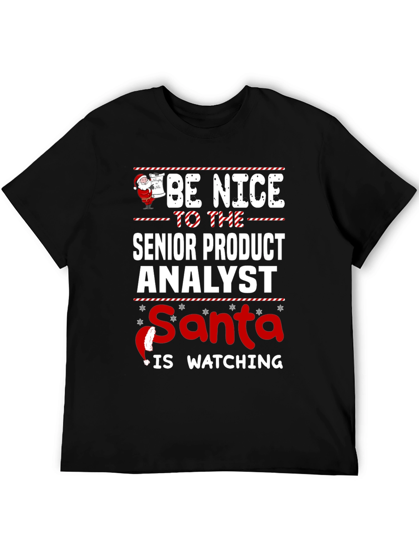 Senior Product Analyst Santa Watching T-Shirt
