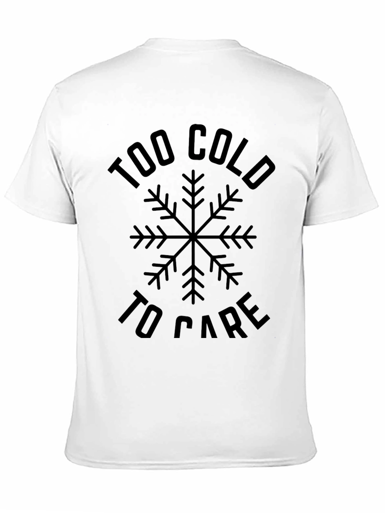 Too Cold to Care Black Graphic Tee