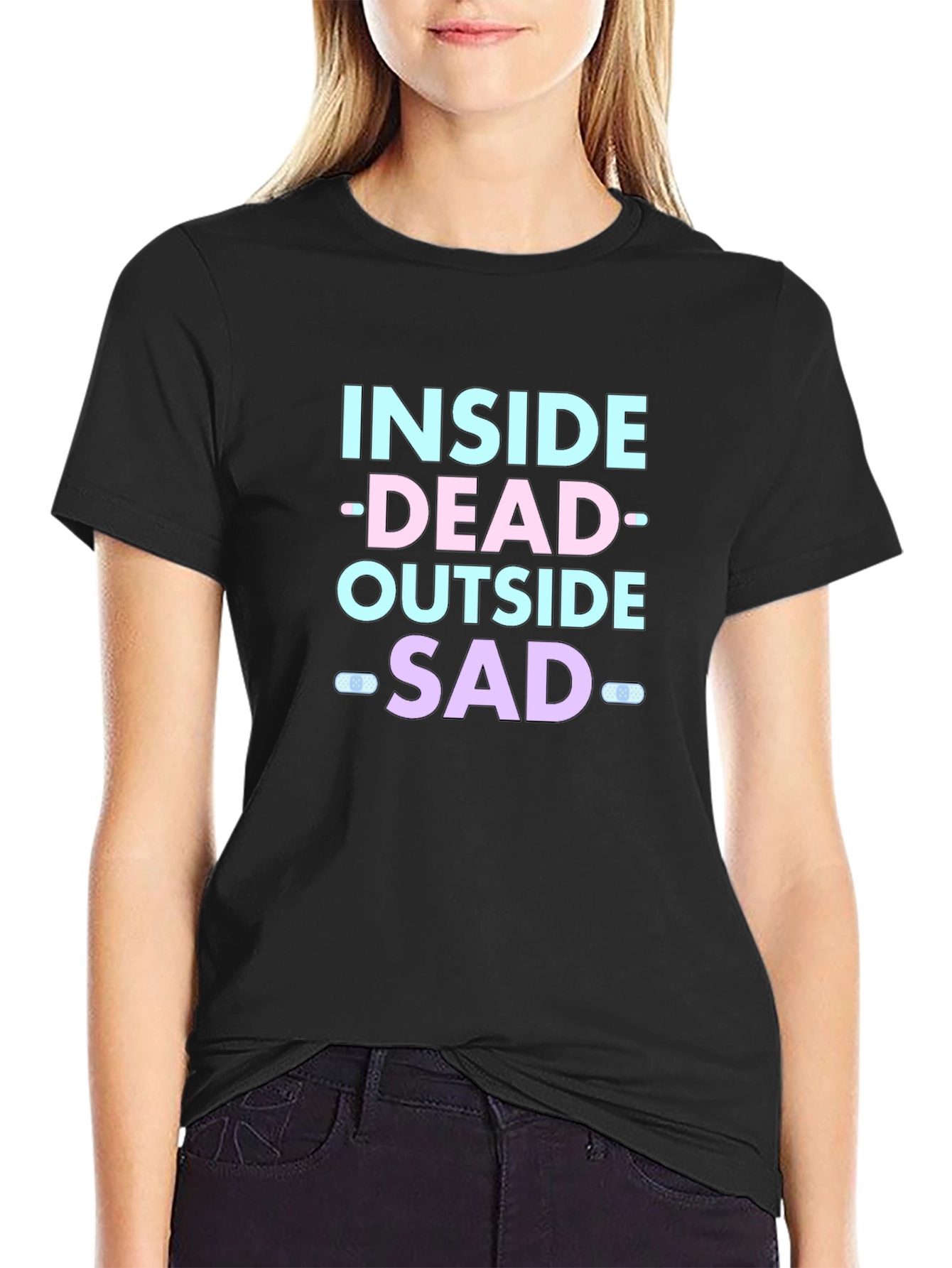 Inside Dead Outside Sad Graphic Tee