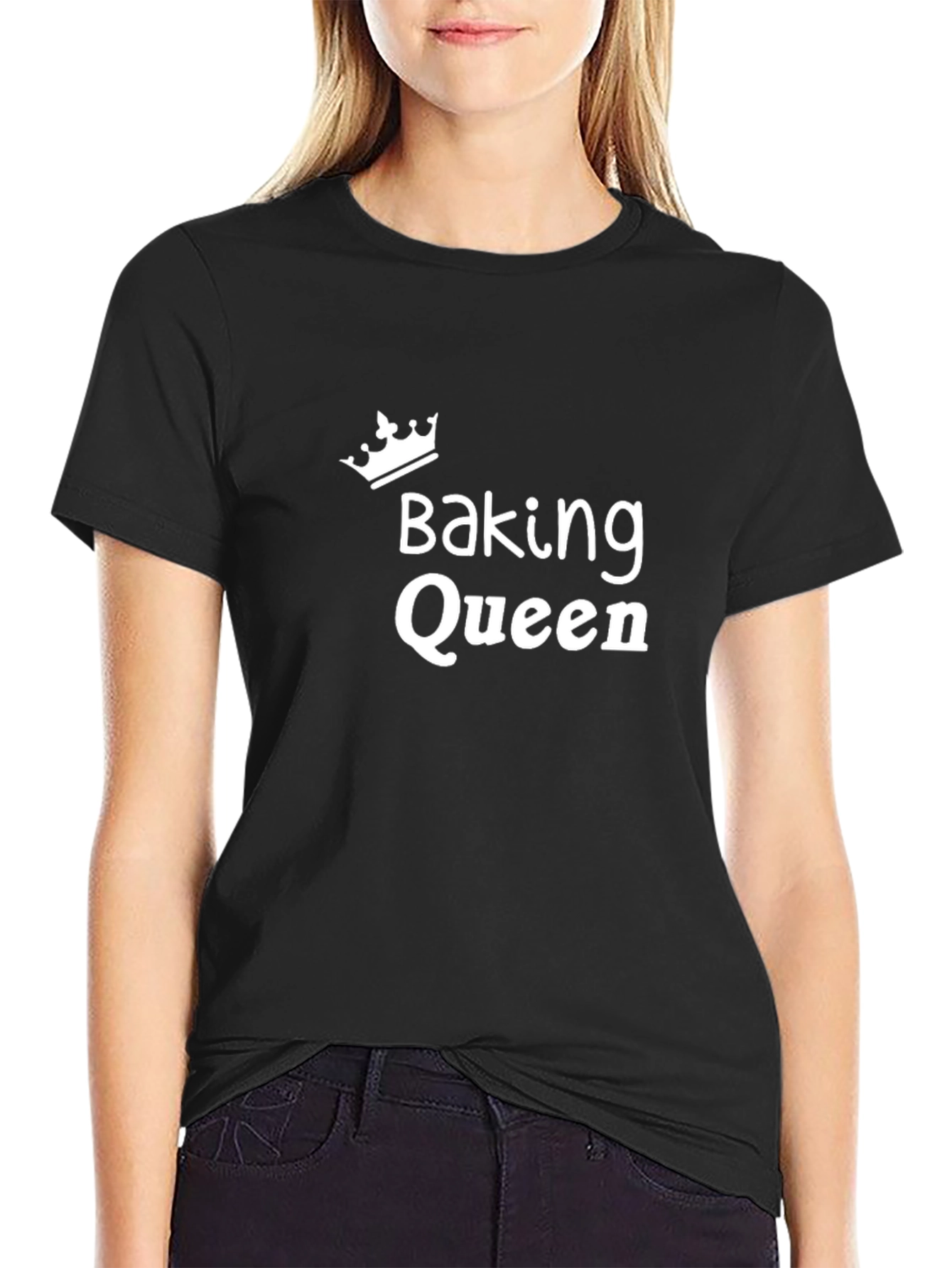 Baking Queen T-Shirt - Black Cotton Tee