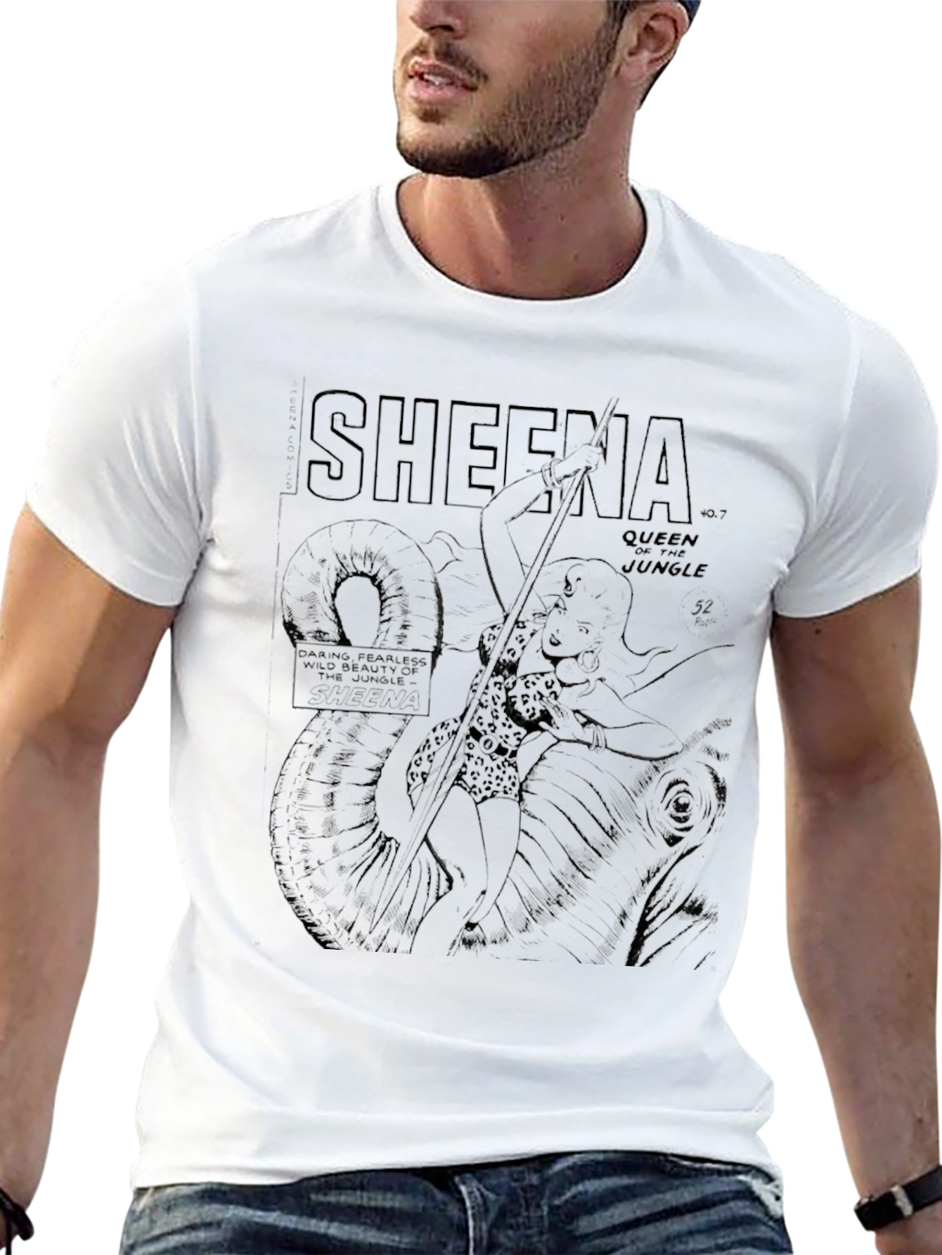 Sheena Queen of the Jungle Black T-Shirt