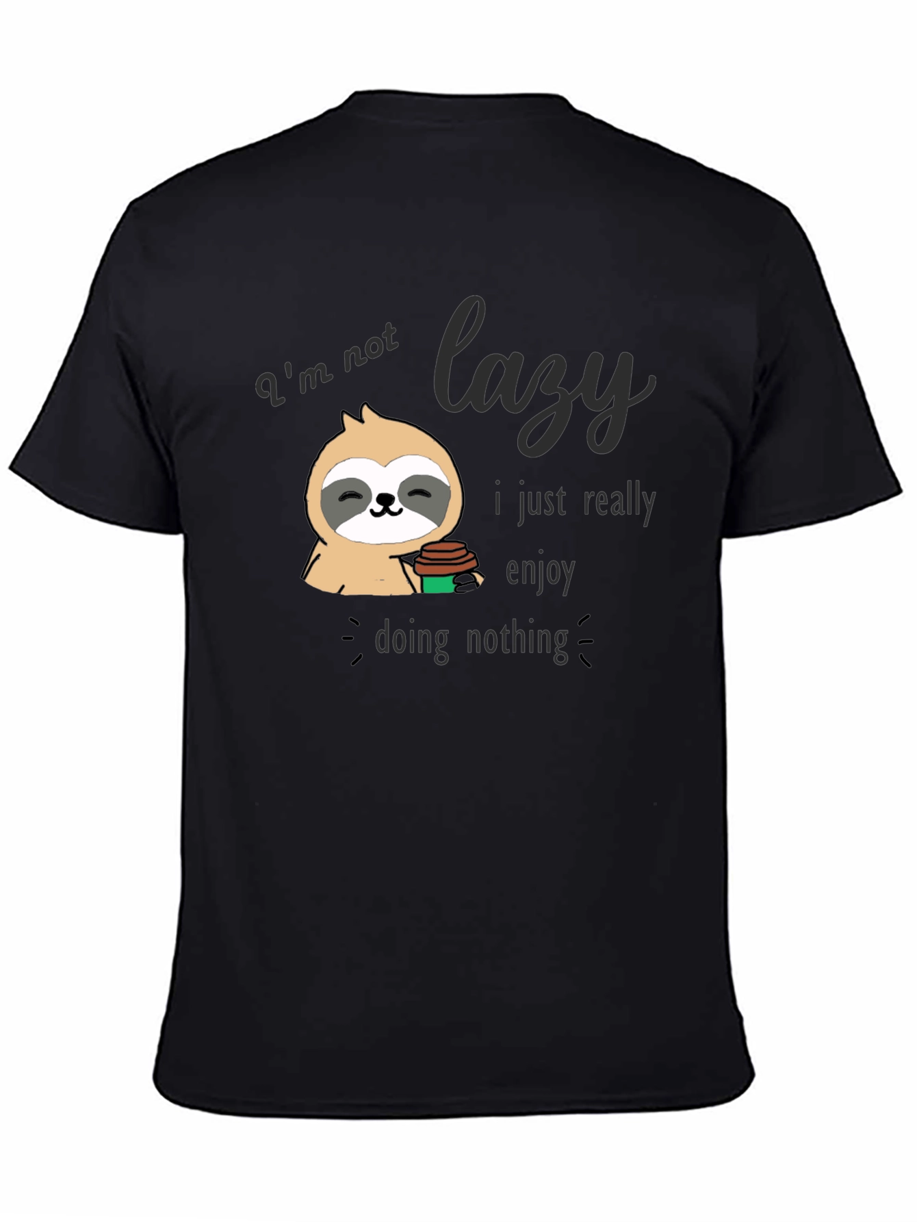 Lazy Sloth Graphic T-Shirt - Enjoy Doing Nothing Tee