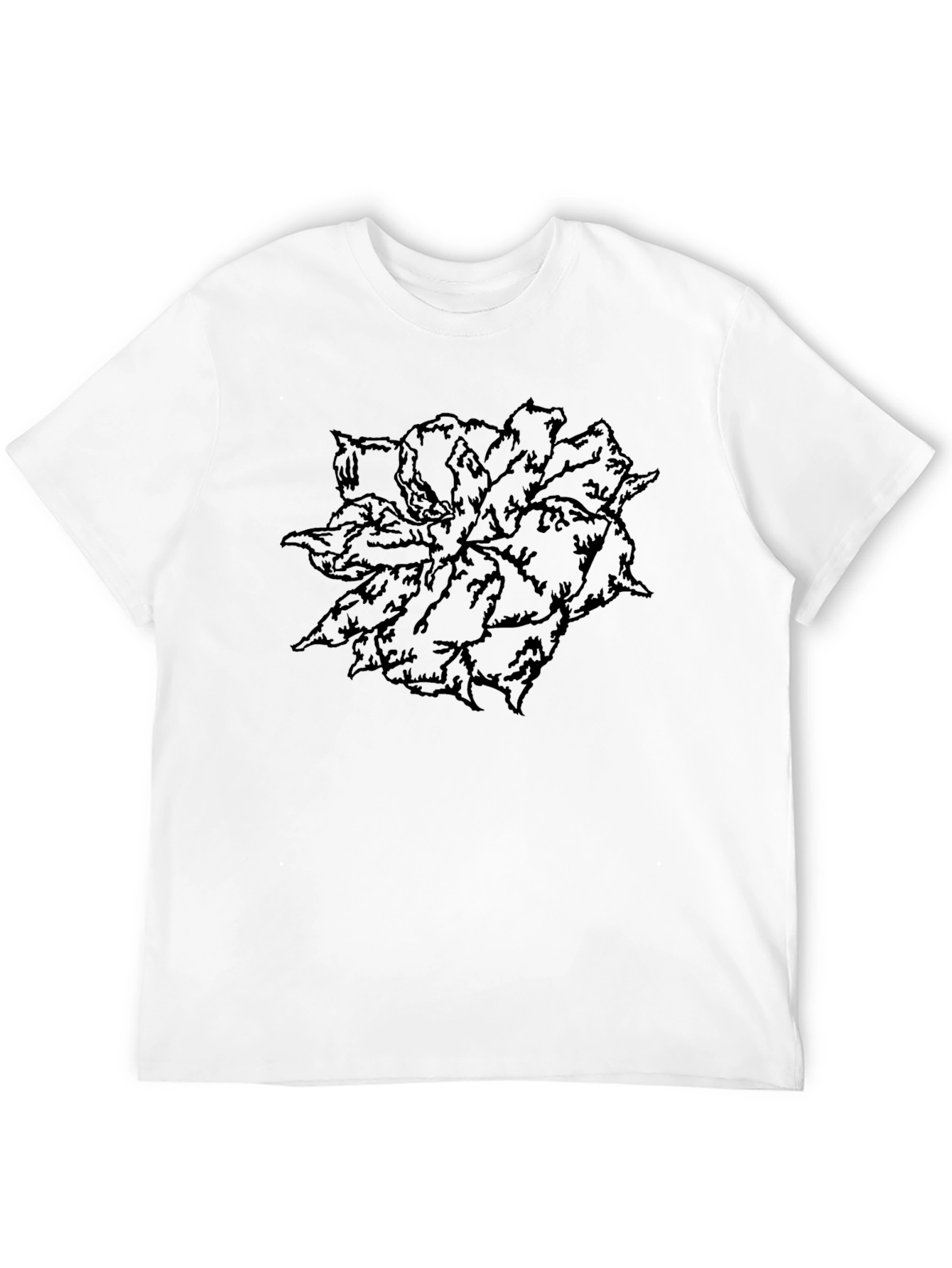 Black Floral Graphic Print Crew Neck T-Shirt