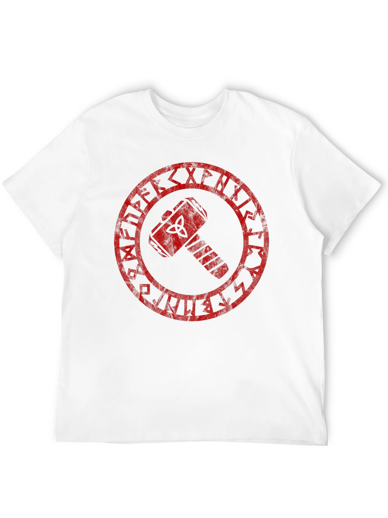 Viking Hammer Rune Graphic T-Shirt