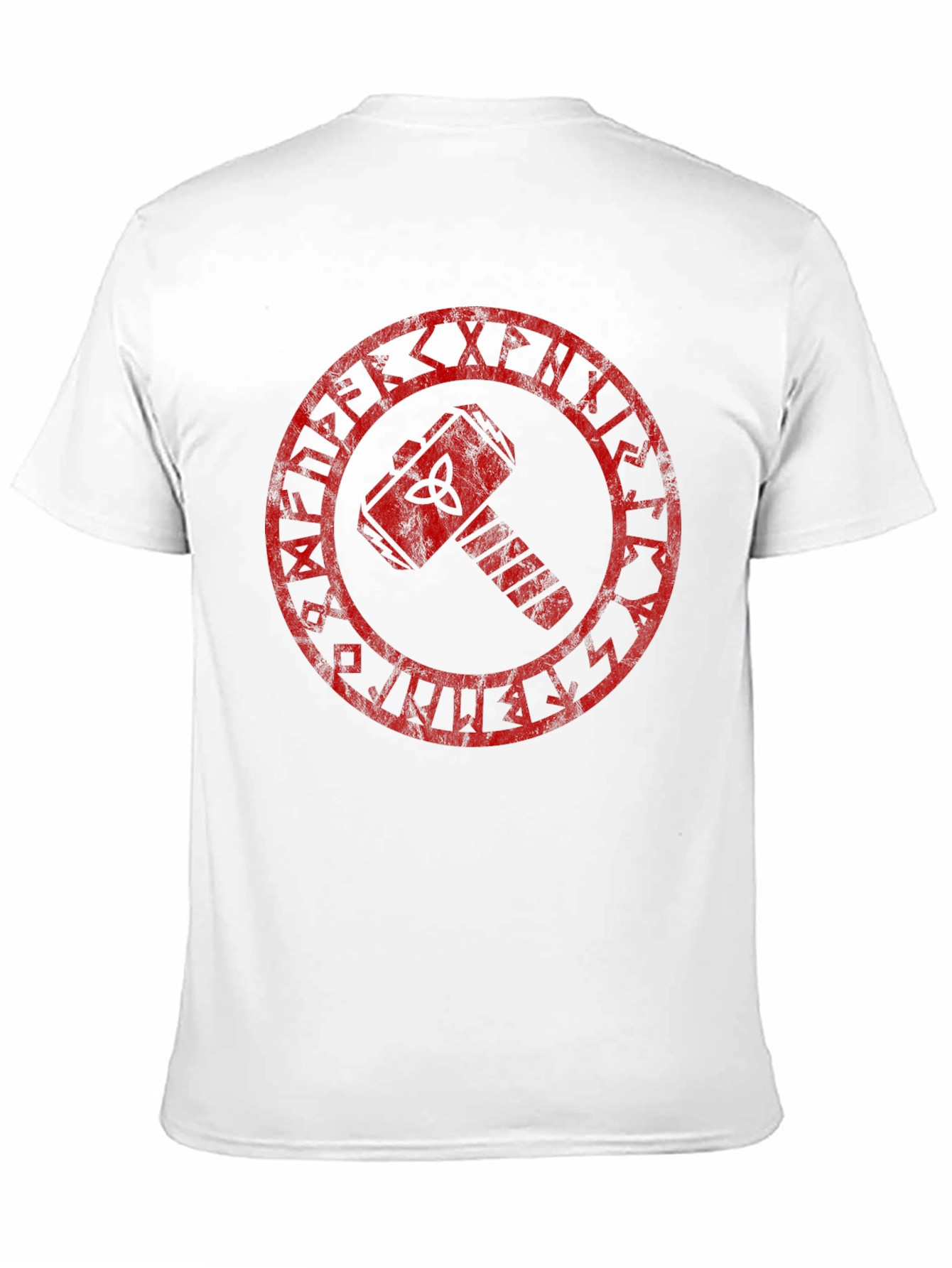 Viking Hammer Rune Graphic T-Shirt