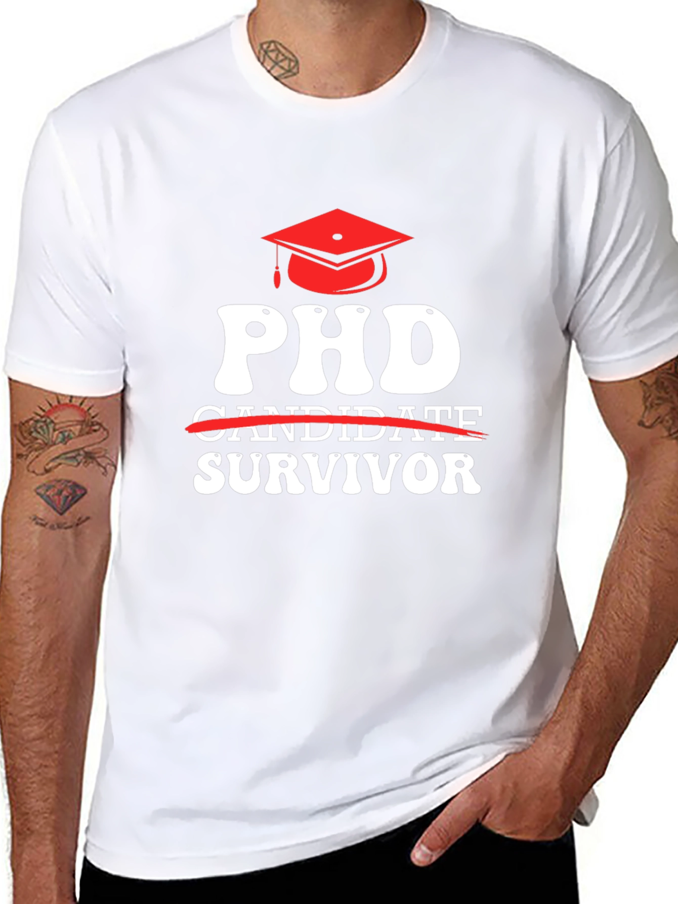 PhD Survivor Graphic T-Shirt